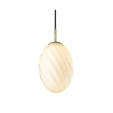Halo Design Hanglamp 'TWIST' Ø15cm, Messing / Opaal