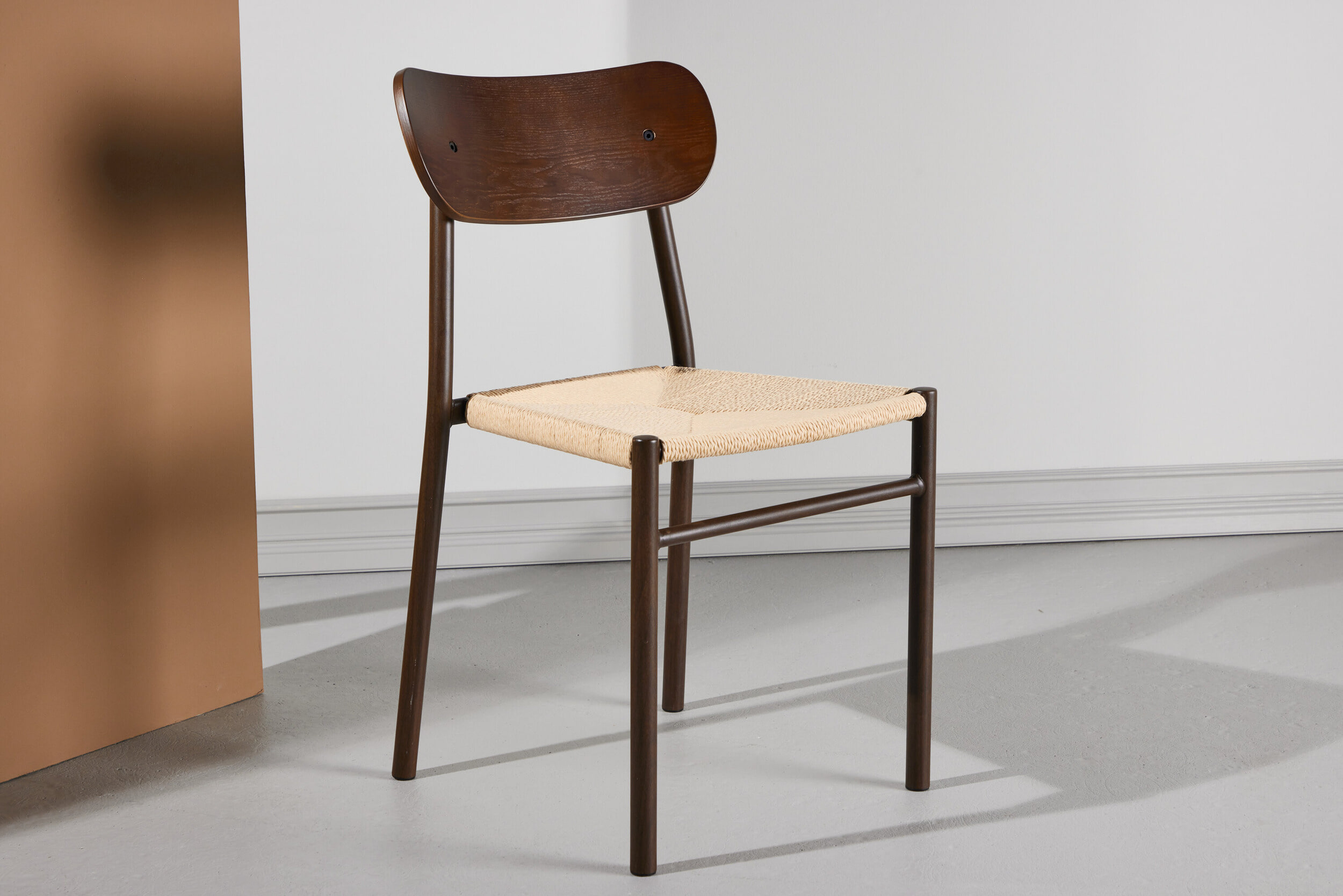 Nohr Eetkamerstoel 'Lakeithia' Rattan, kleur Beige/Mokka