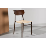 Nohr Eetkamerstoel 'Lakeithia' Rattan, kleur Beige/Mokka