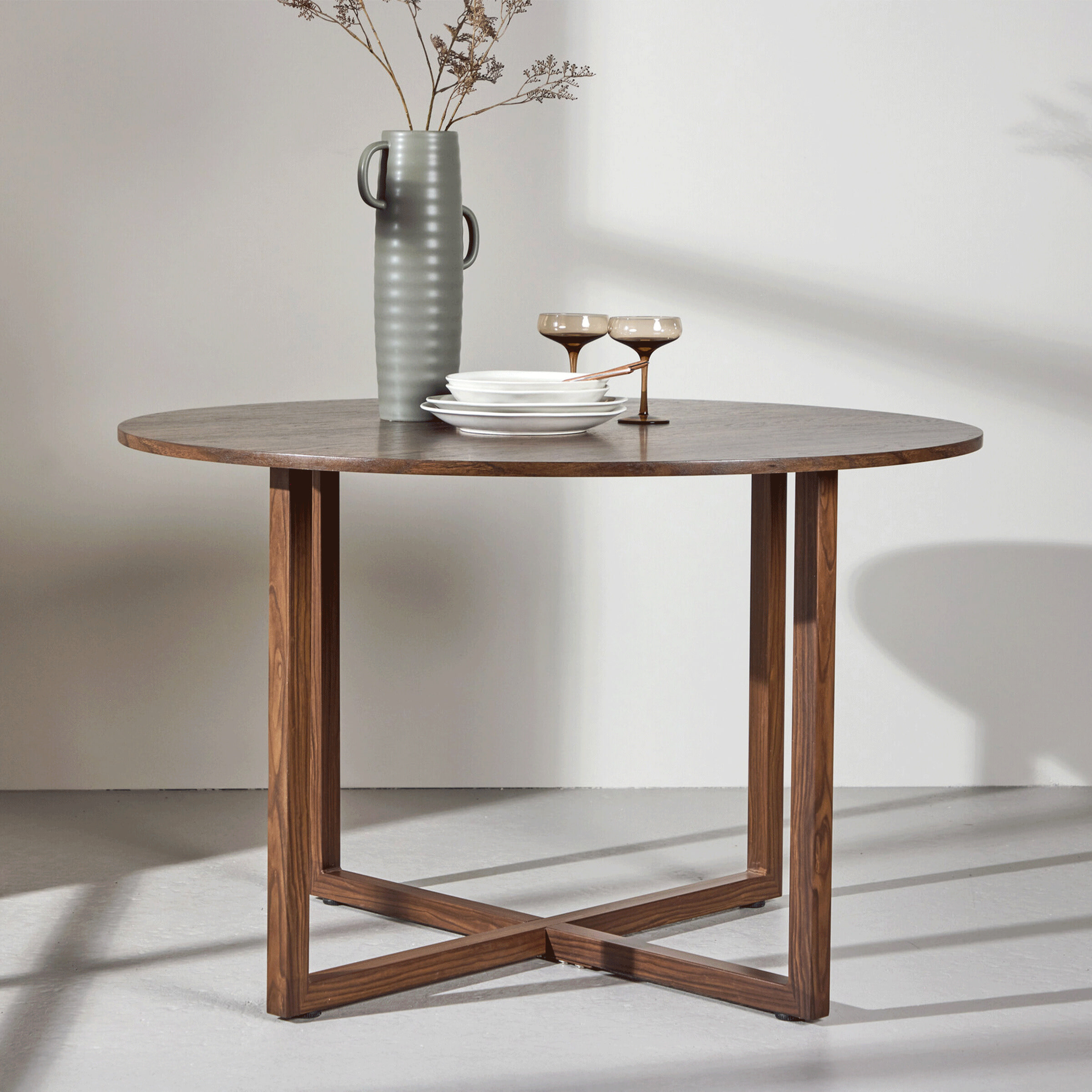 Nohr Ronde Eettafel Jahanna Walnoot, 120cm