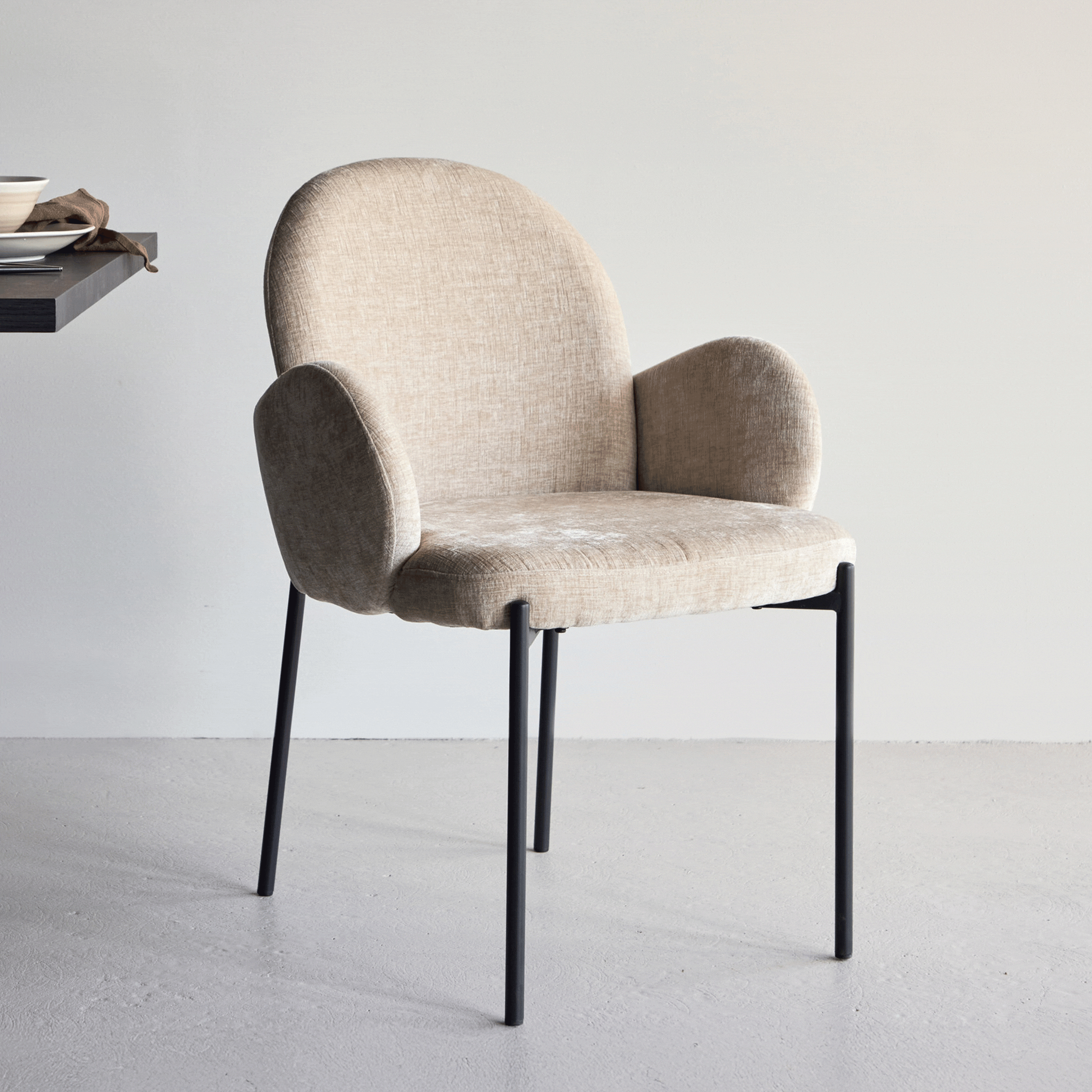 Nohr Eetkamerstoel Katisha Linnenlook - Beige