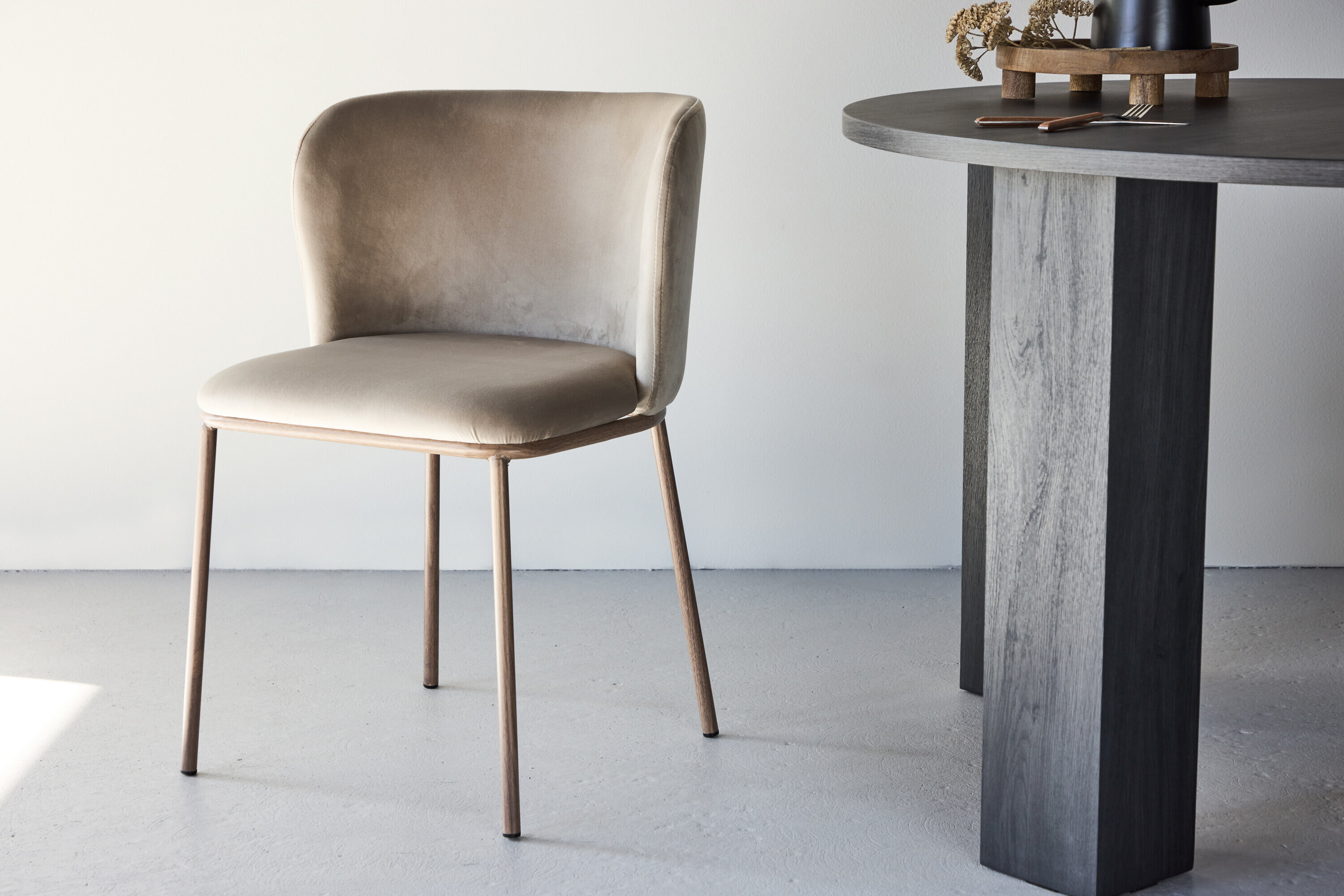 Nohr Eetkamerstoel Almetra Velvet - Beige