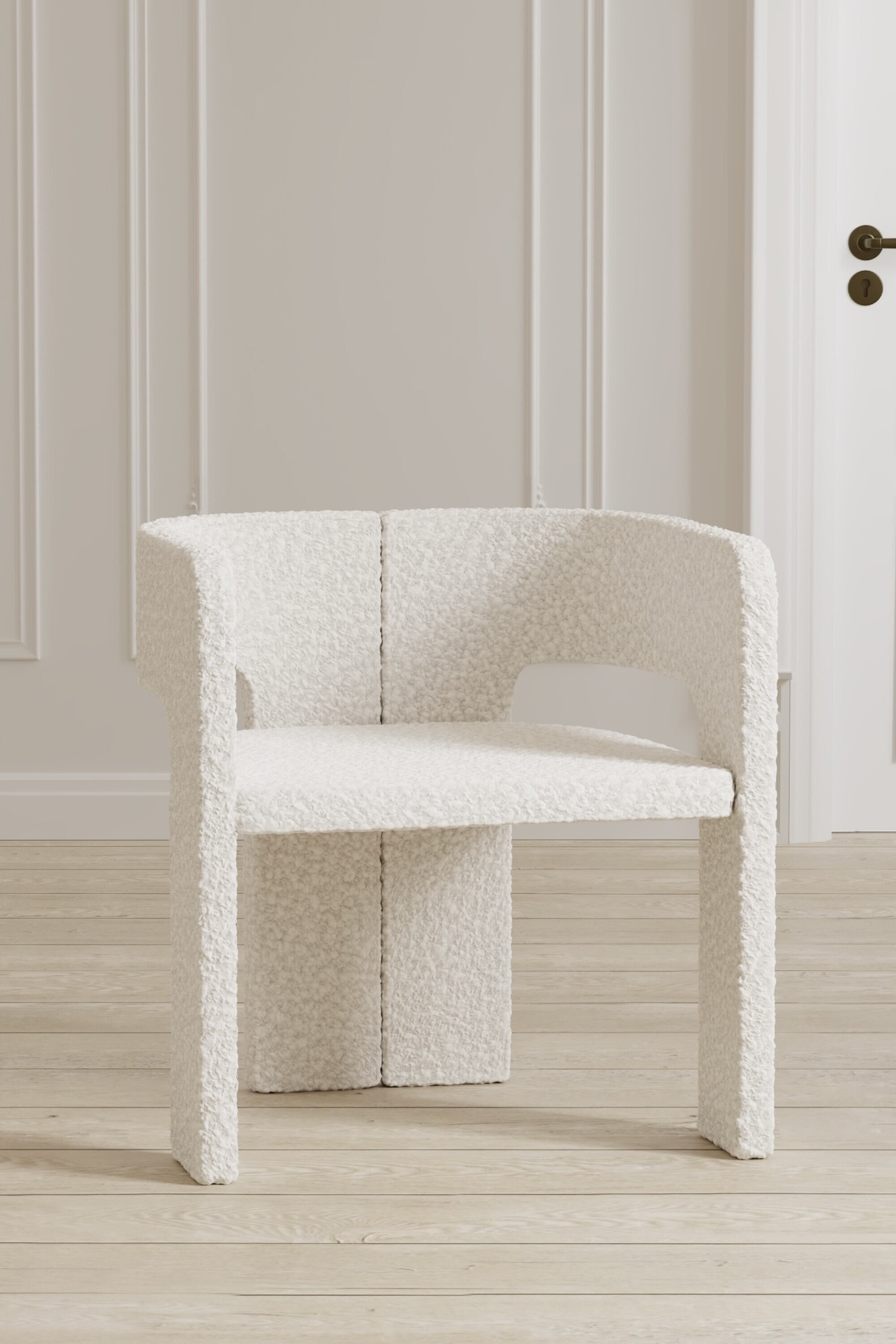 Nohr Eetkamerstoel Lyly Bouclé - Wit