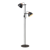 Halo Design Vloerlamp 'ÅRHUS' 2-Lamps, Ø18cm, kleur Zwart