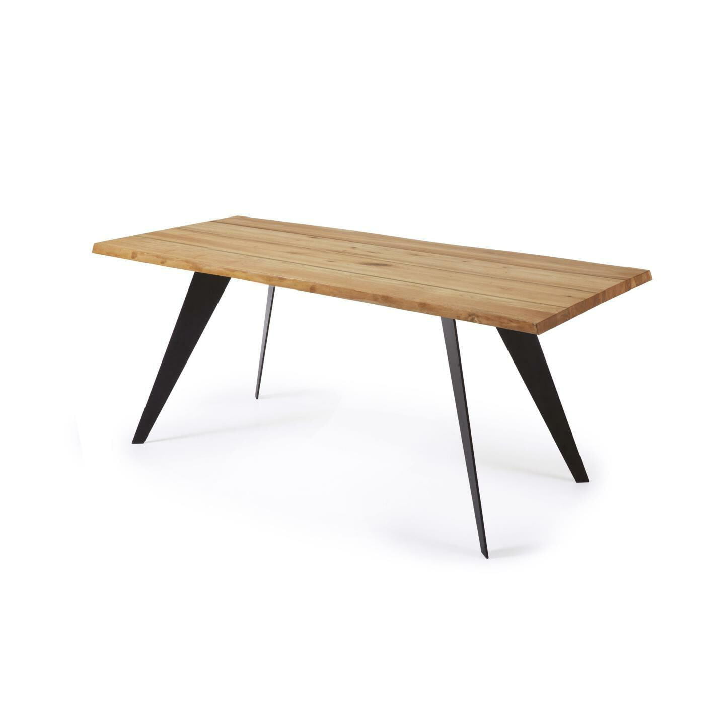 Kave Home Eettafel Koda Boomstam, Eiken, 160 x 90cm - Bruin
