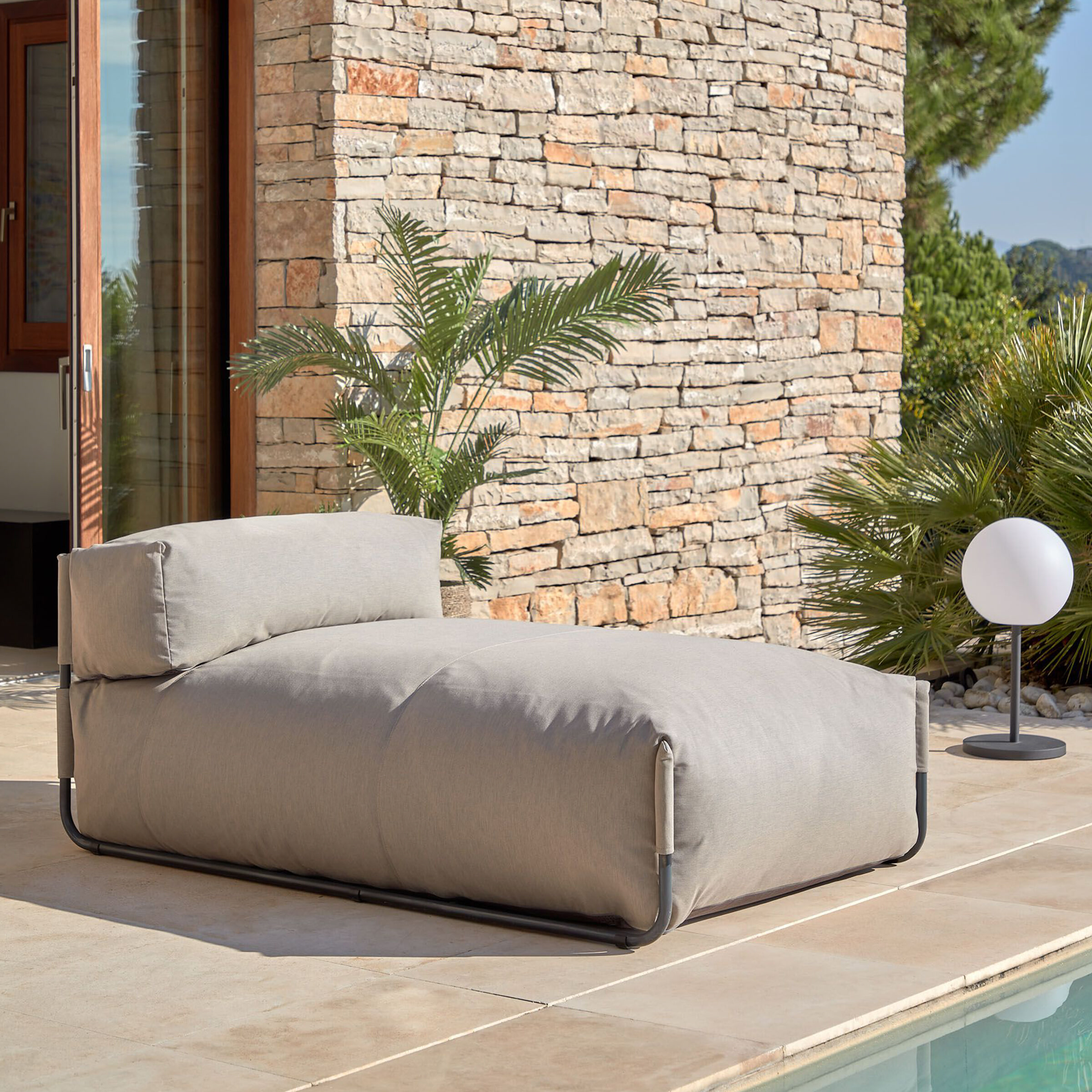 Kave Home Modulaire Outdoor Bank Square Chaise Longue - Groen