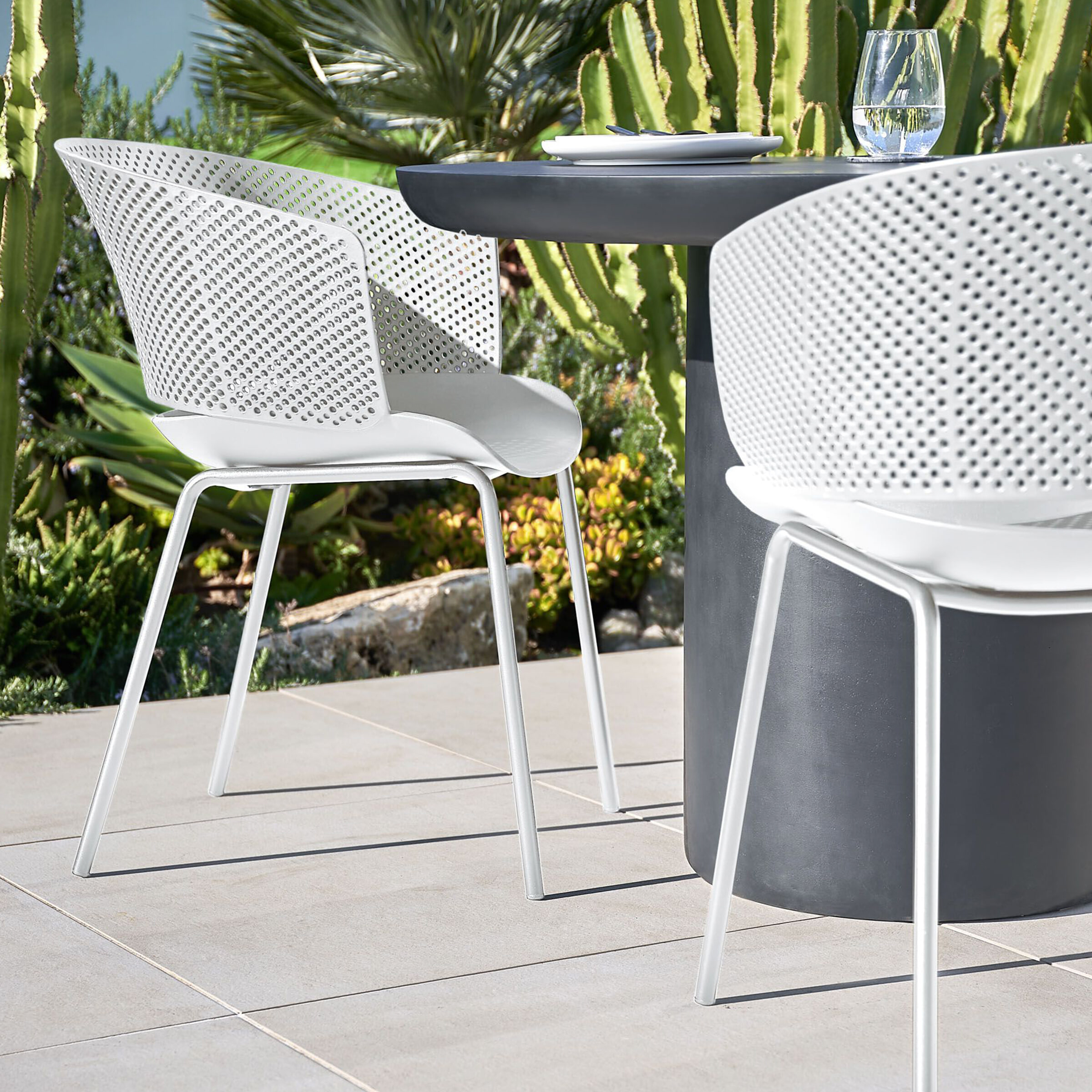 Kave Home Tuinstoel 'Yeray' kleur Wit