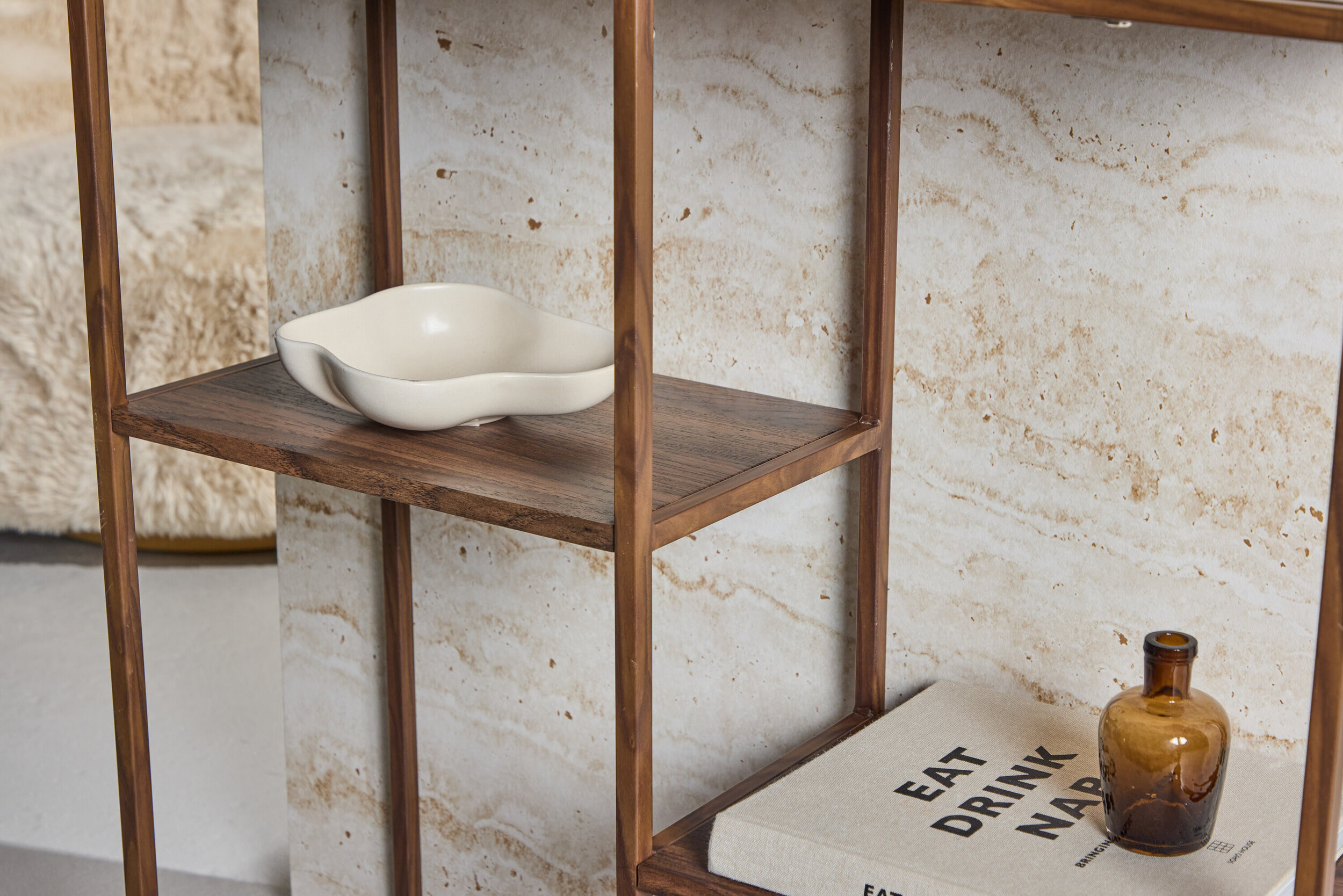 Nohr Wandrek 'Keonte' 81 x 80cm, kleur Walnoot