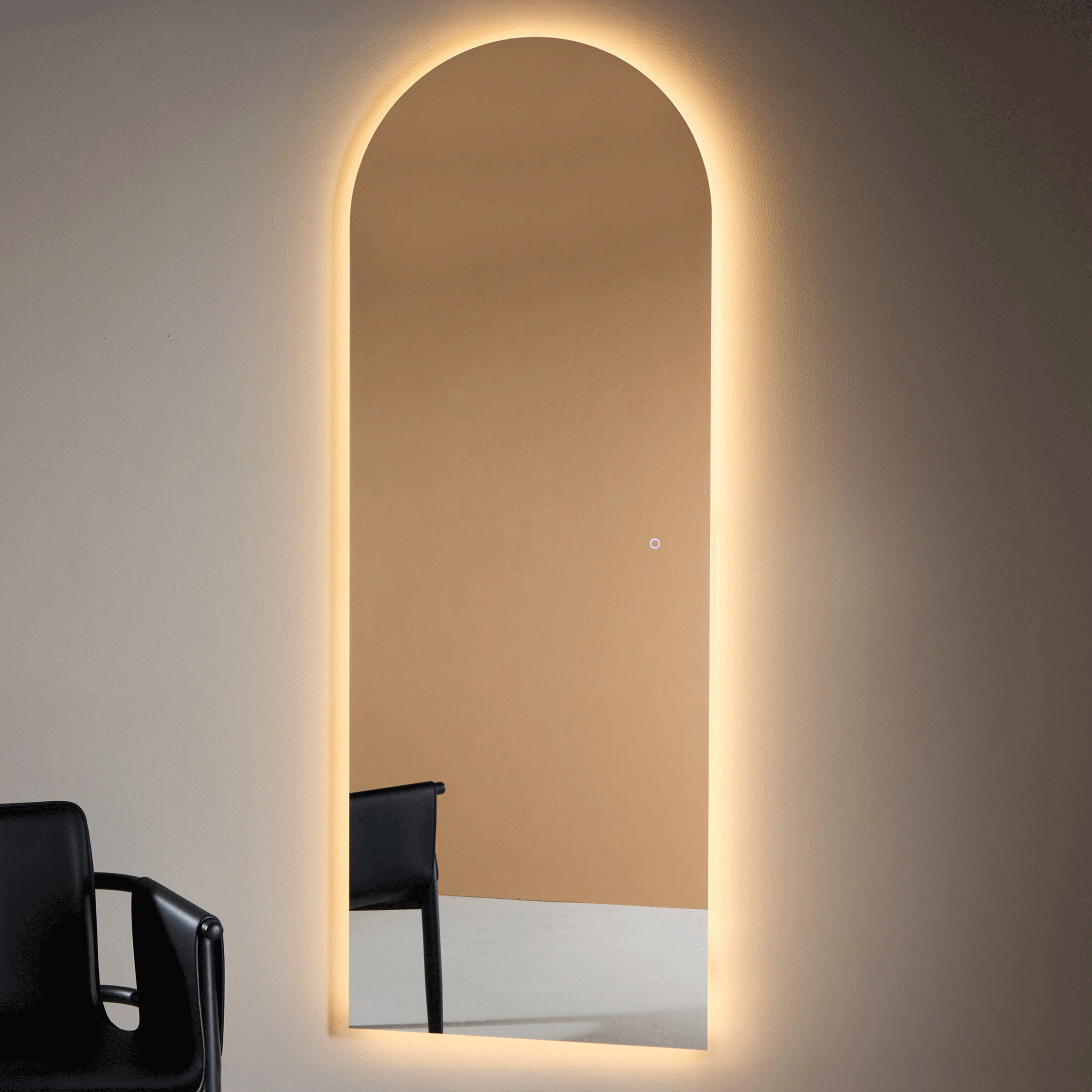 Nohr Gebogen Spiegel 'Maida' Met LED-verlichting, 185 x 70cm