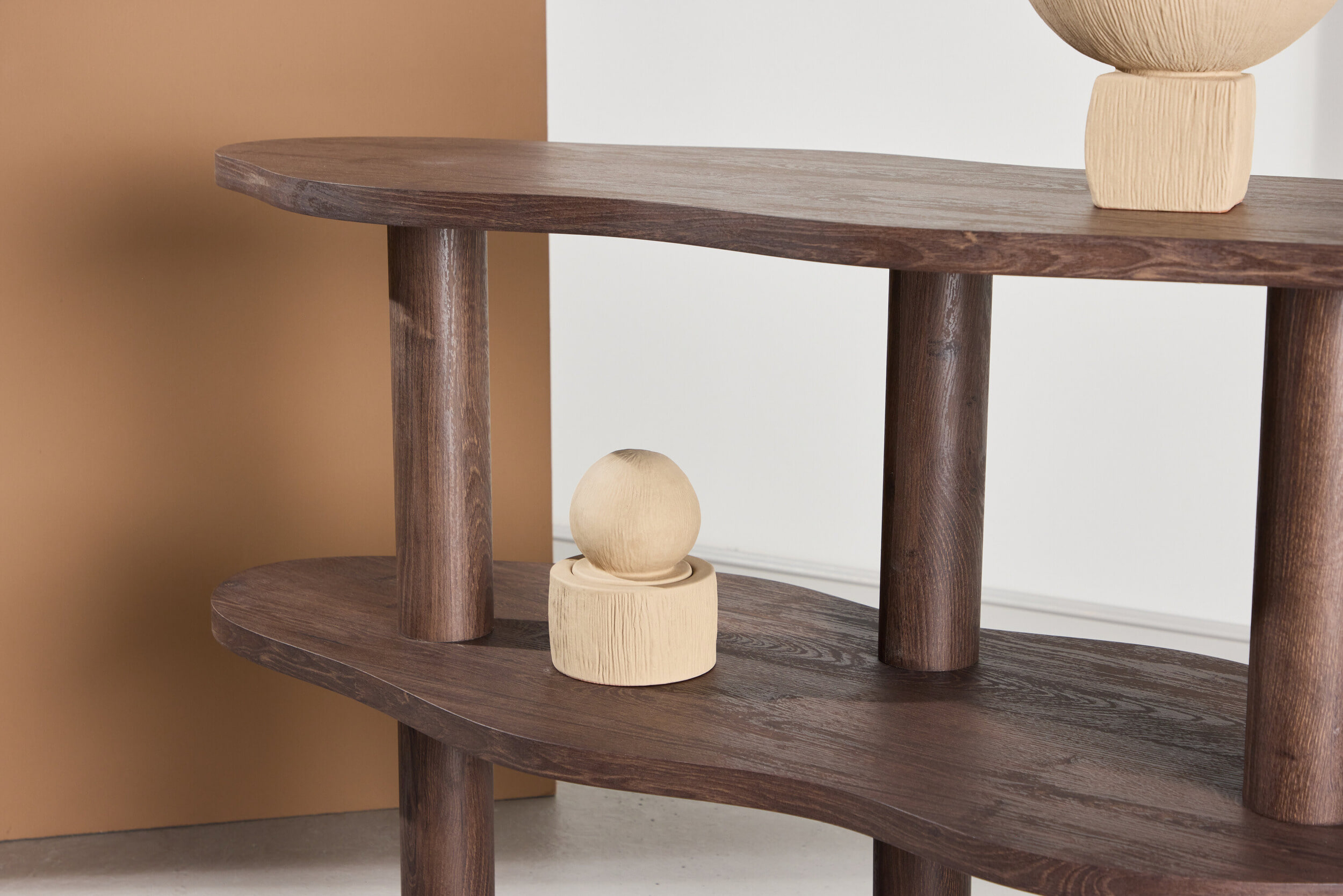 Nohr Organisch Wandrek/Sidetable Daniels 75 x 120cm - Mokka