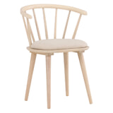 Nohr Eetkamerstoel 'Araseli' Rubberhout en stof, kleur Beige