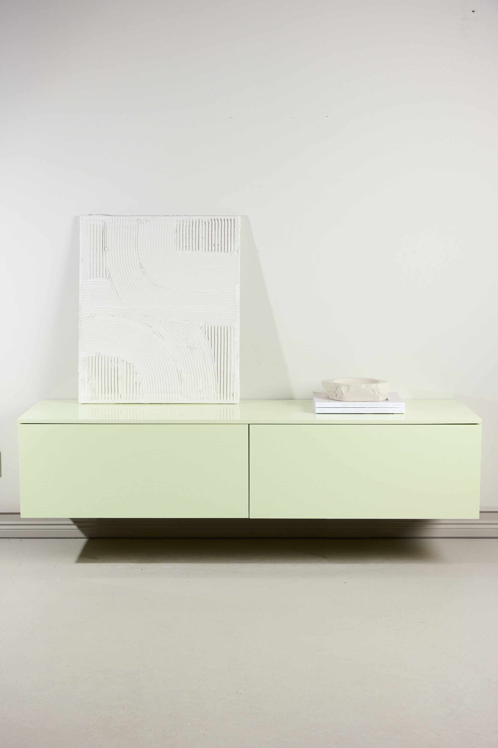 Nohr Zwevend TV-meubel Ericka MDF, 160cm - Groen