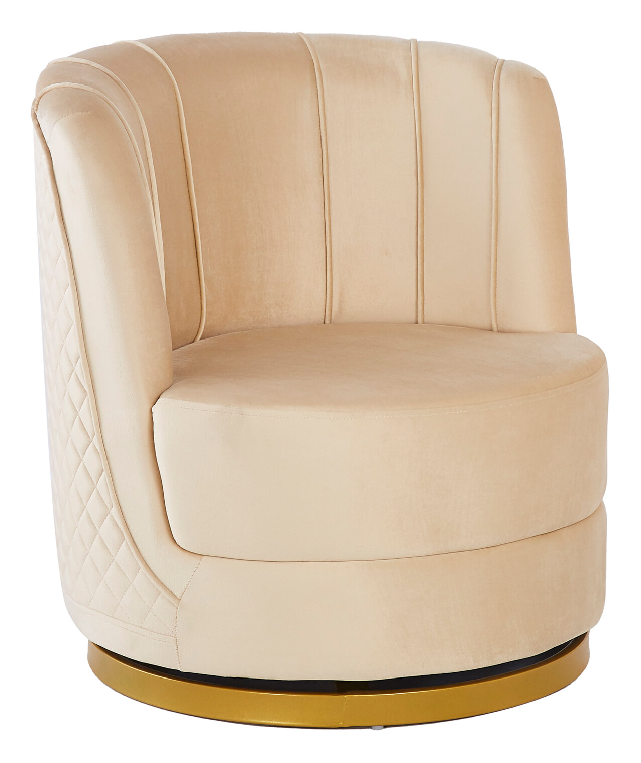 Artistiq Living Draaibare Fauteuil 'Meggie' Velvet, kleur beige