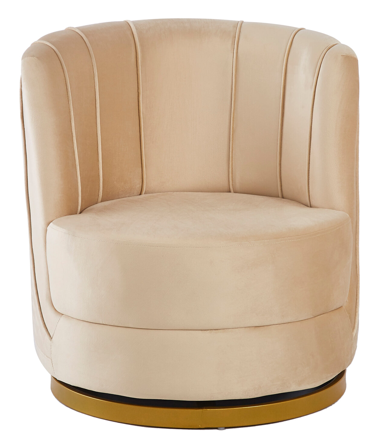 Artistiq Living Draaibare Fauteuil 'Meggie' Velvet, kleur beige