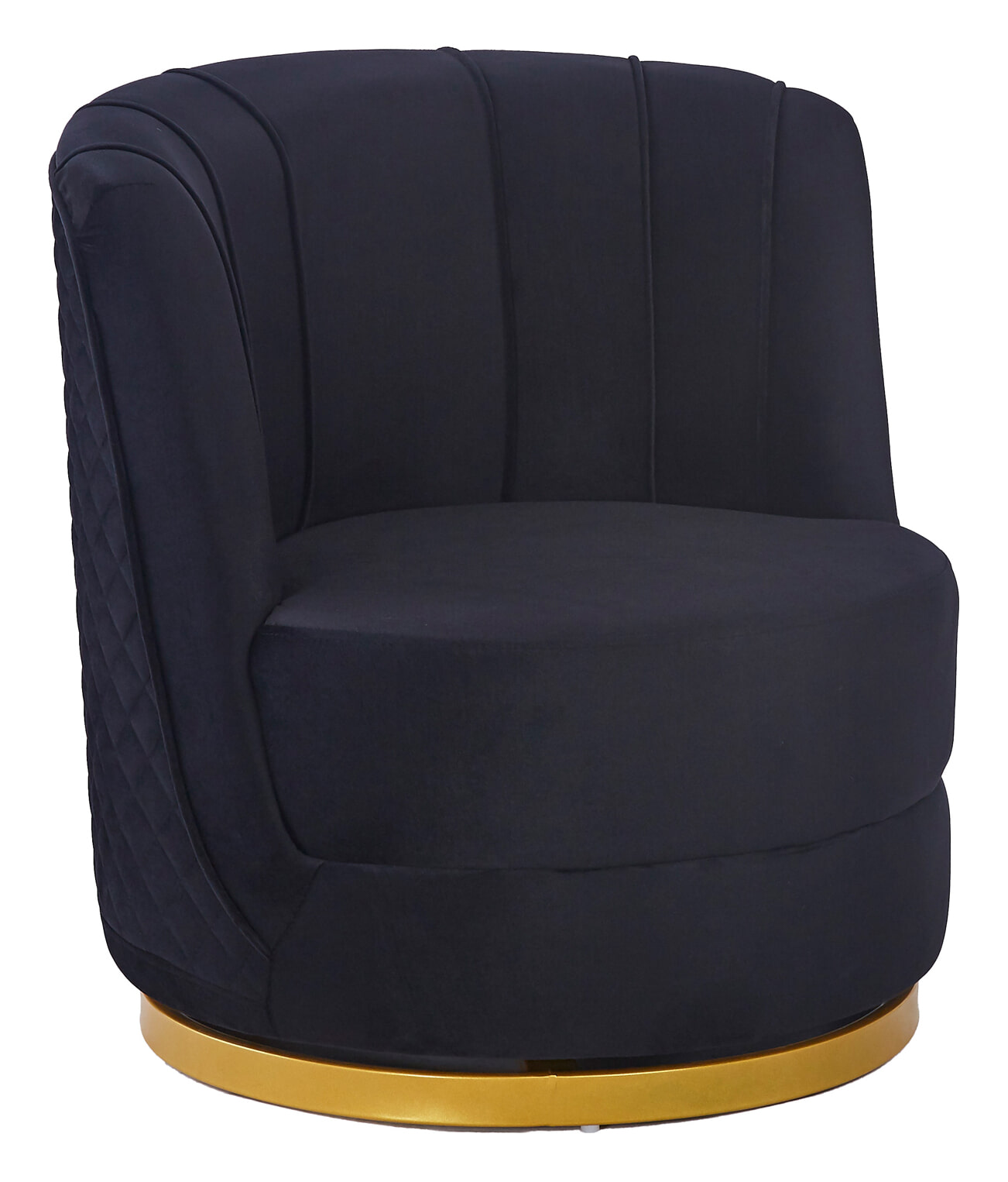 Artistiq Living Draaibare Fauteuil 'Meggie' Velvet, kleur zwart
