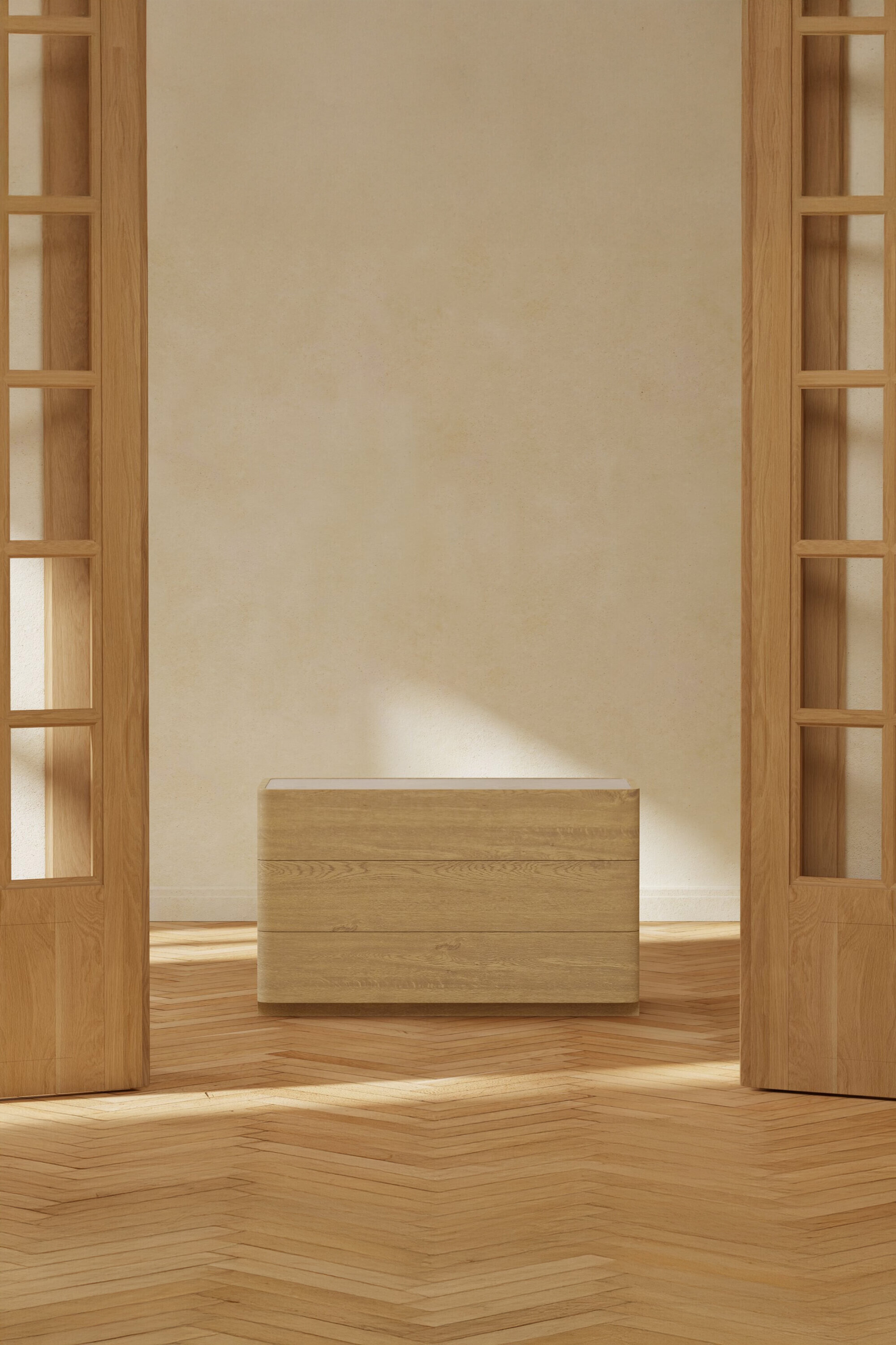 Nohr Ladekast / Dressoir 'Lotte' Met 3 laden, 100cm, kleur Naturel