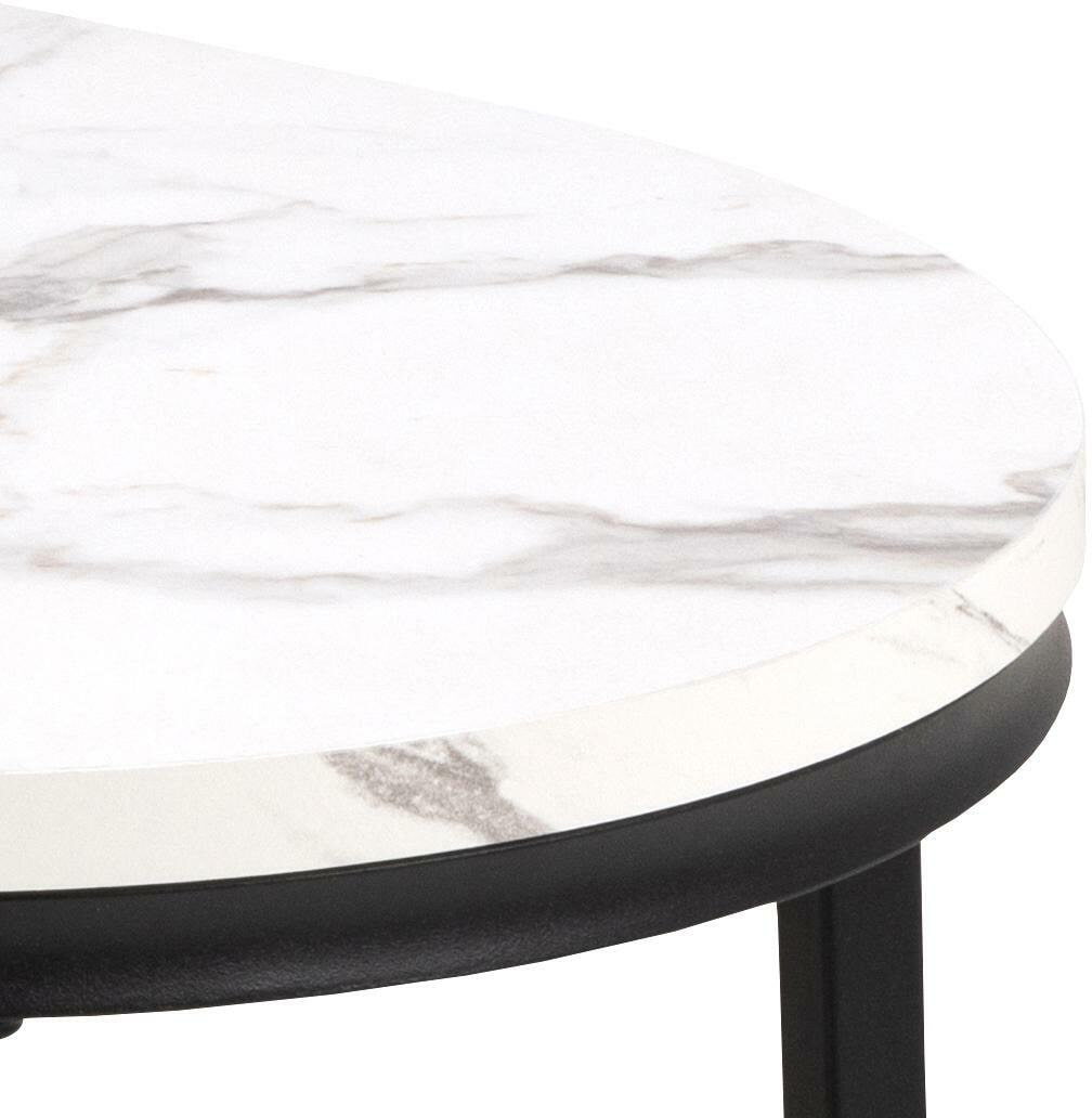 Bendt Salontafel 'Flemming' Set van 2 stuks, Marmerlook, kleur Wit