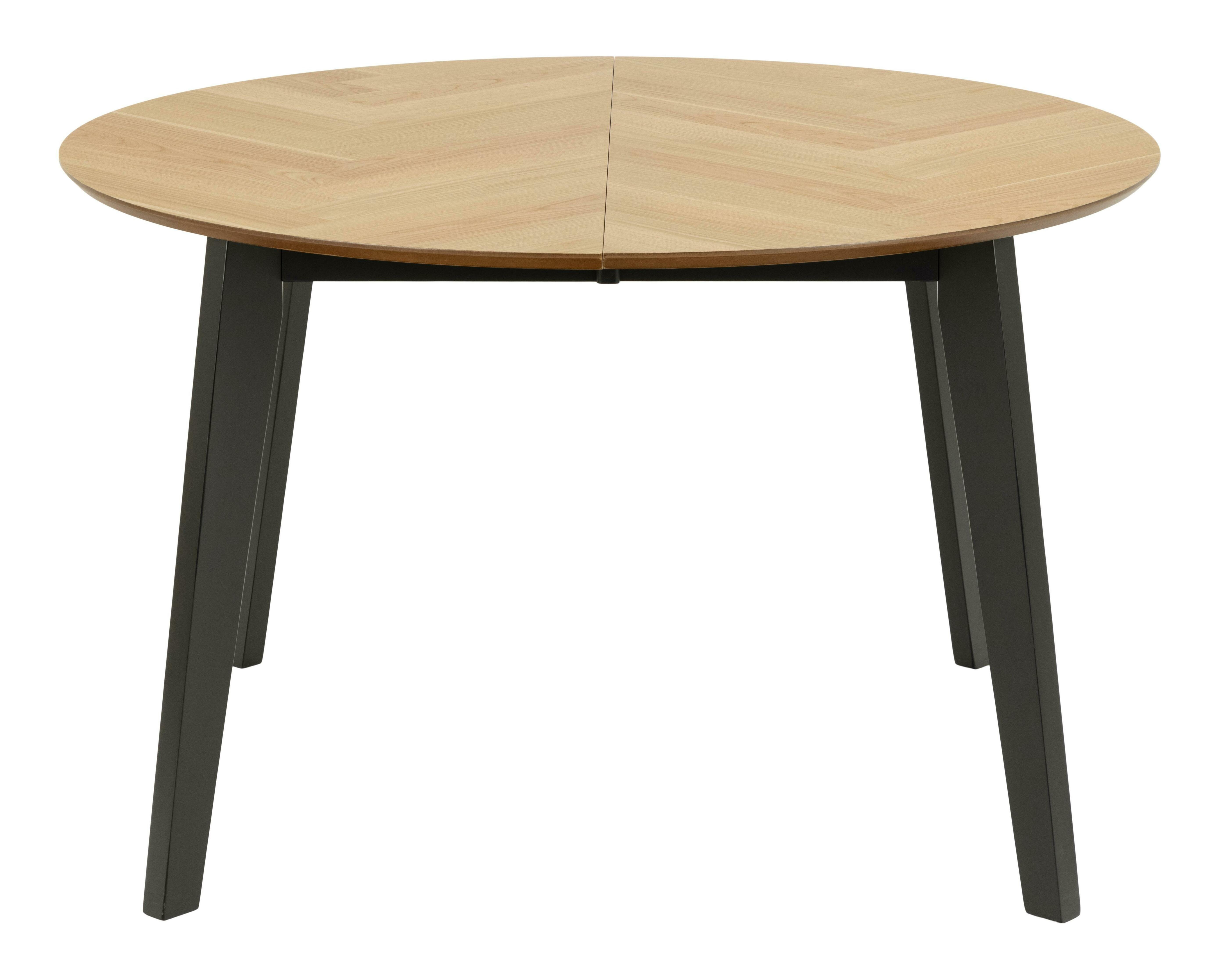 Bendt Uitschuifbare Ronde Eettafel 'Maso' Eiken visgraat, 120 x 120 - 198cm