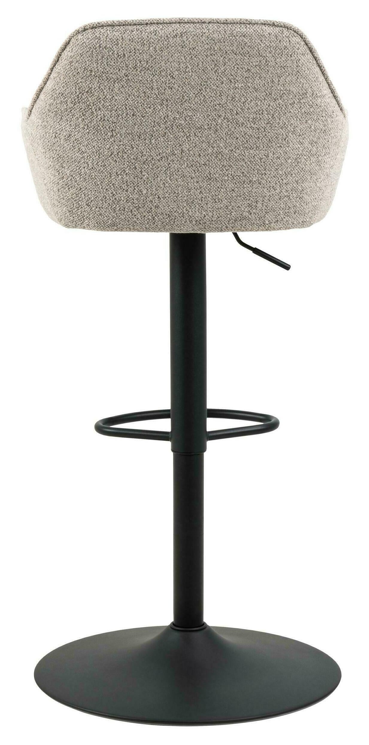 Bendt Draaibare Barkruk 'Loren' Bouclé, kleur Beige (zithoogte 63-84cm)