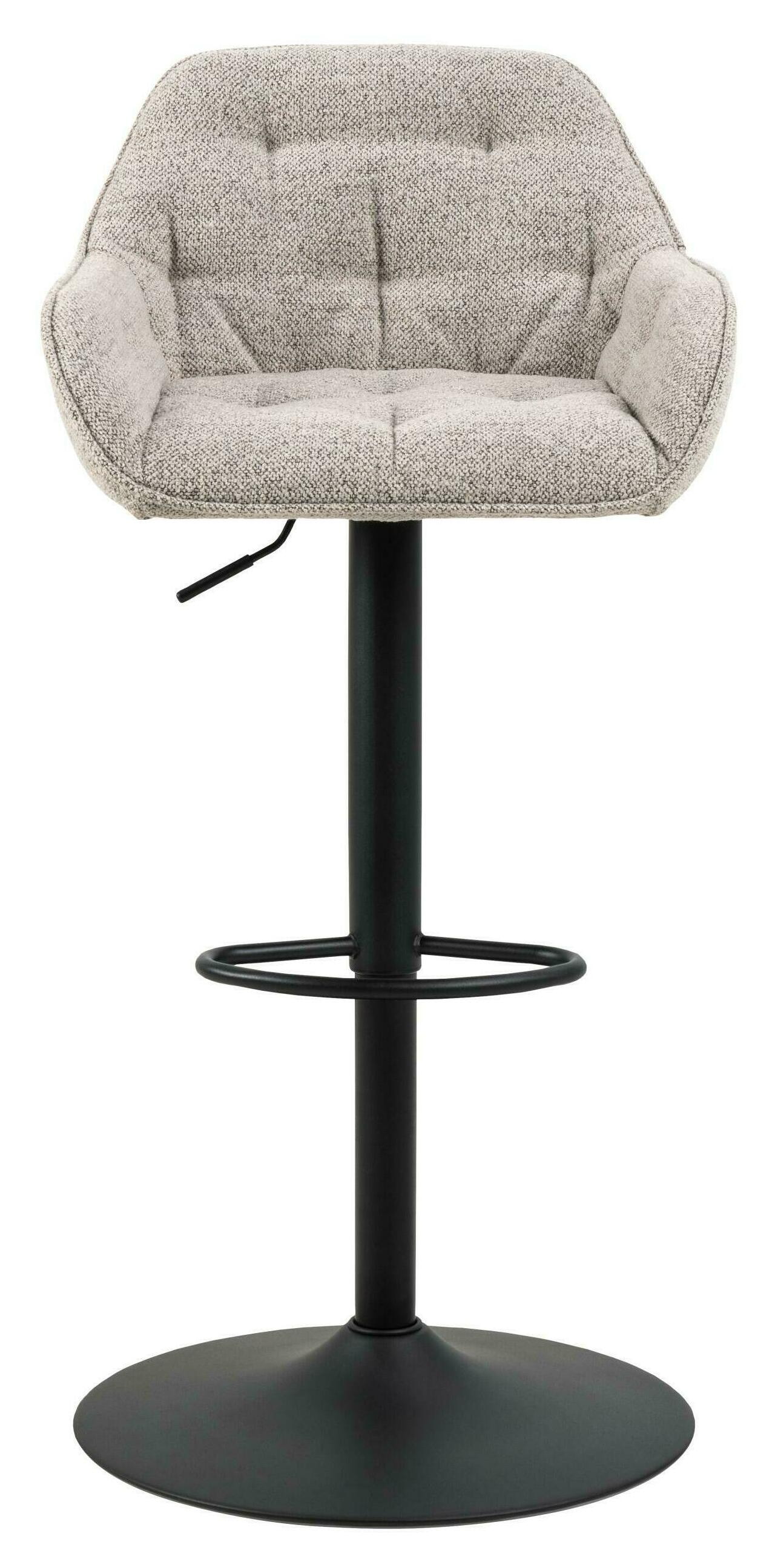 Bendt Draaibare Barkruk 'Loren' Bouclé, kleur Beige (zithoogte 63-84cm)