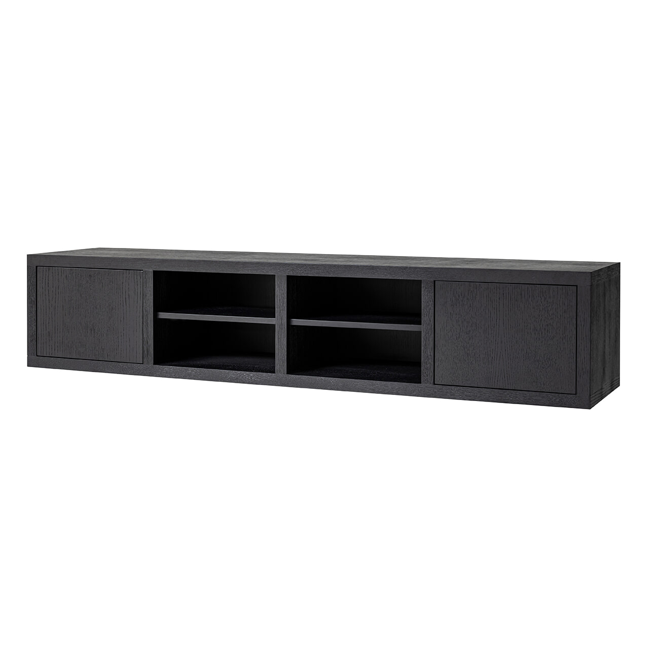 Richmond Hangend TV-meubel Oakura / Tetrad Eiken 200cm - zwart