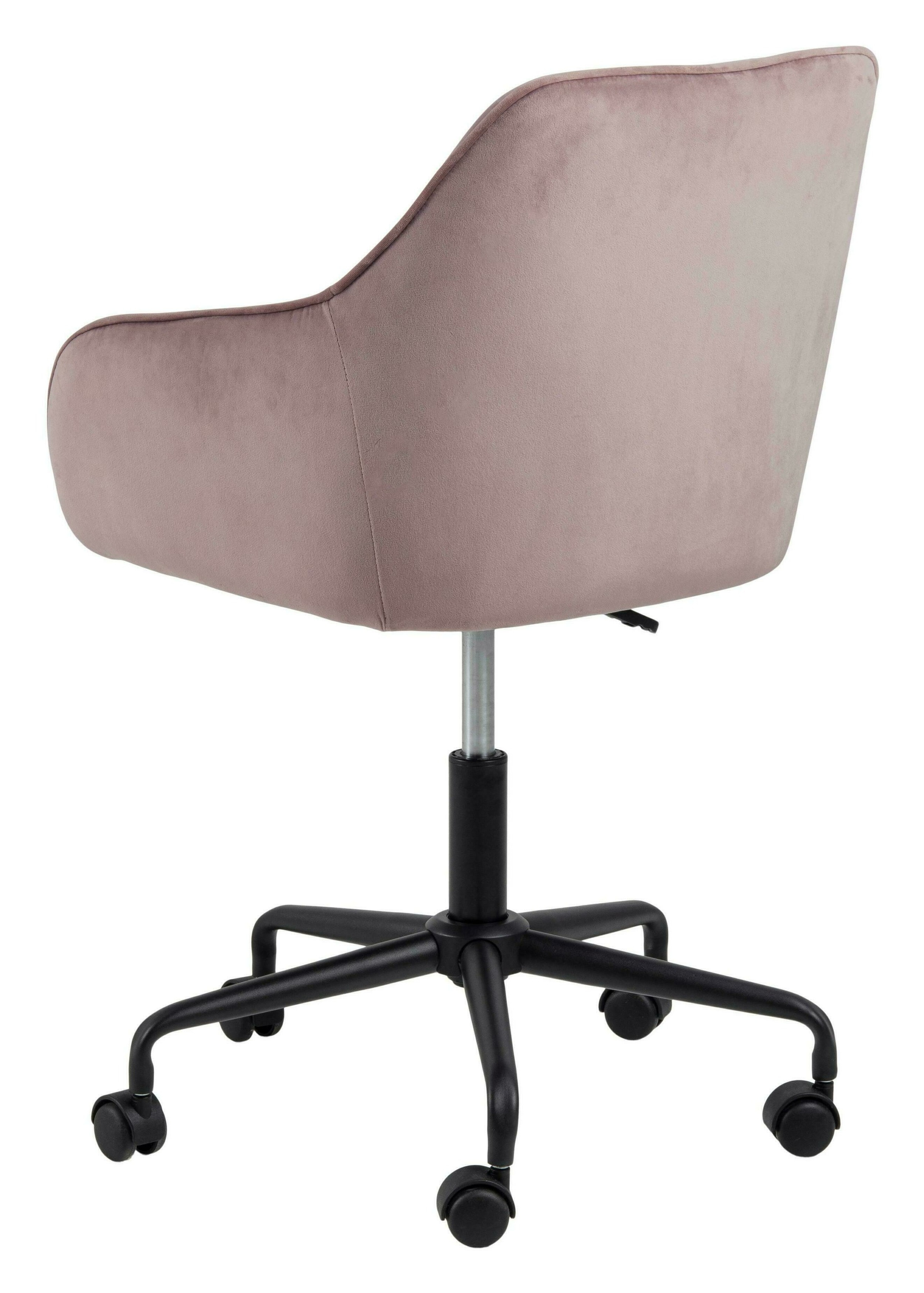 Bendt Bureaustoel 'Loren' Velvet, kleur Dusty Rose
