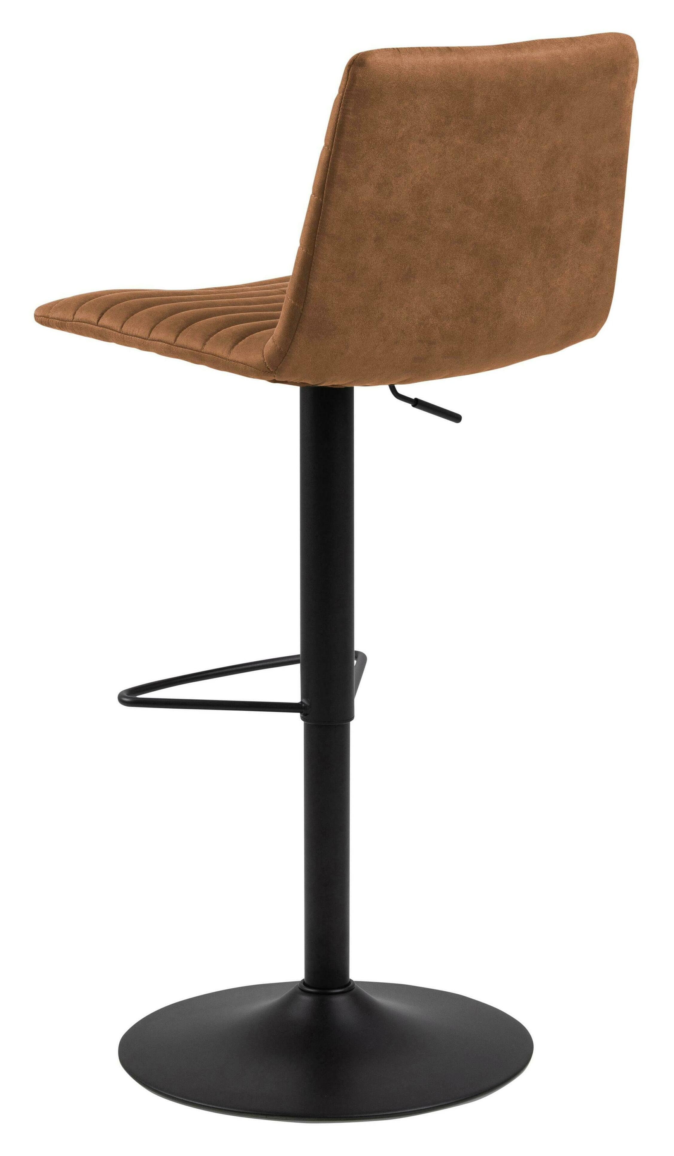 Bendt Draaibare Barkruk 'Yordy' PU, kleur Cognac (zithoogte 60.5-82cm)