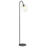 Light & Living Vloerlamp 'Rakel' 160cm, kleur Mat Zwart / Helder