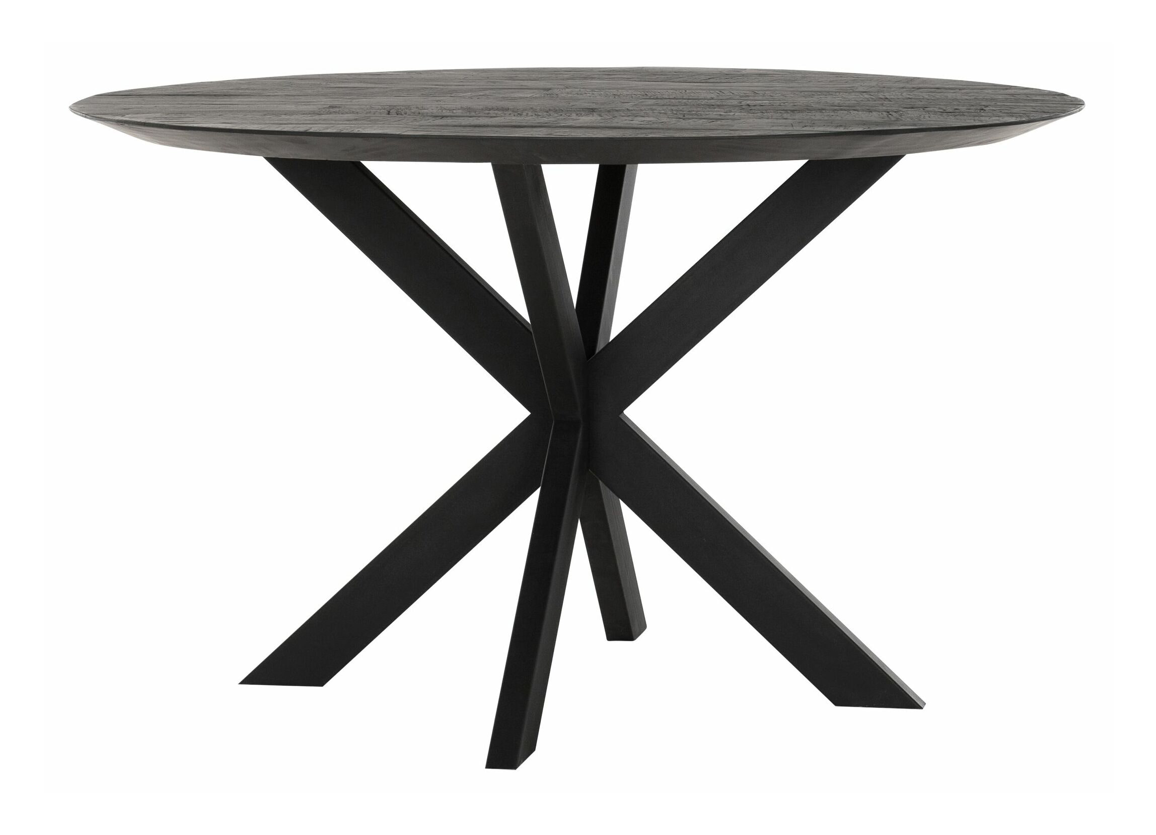 DTP Home Ronde Eettafel 'Shape' Teakhout, 130cm, kleur Zwart