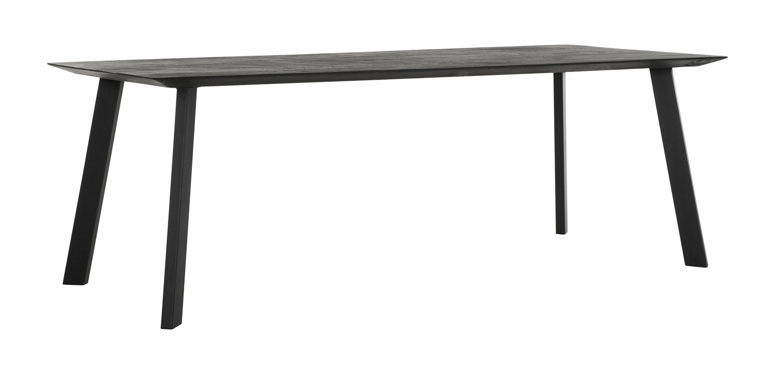 DTP Home Eettafel 'Shape' Teakhout, 225 x 100cm, kleur Zwart