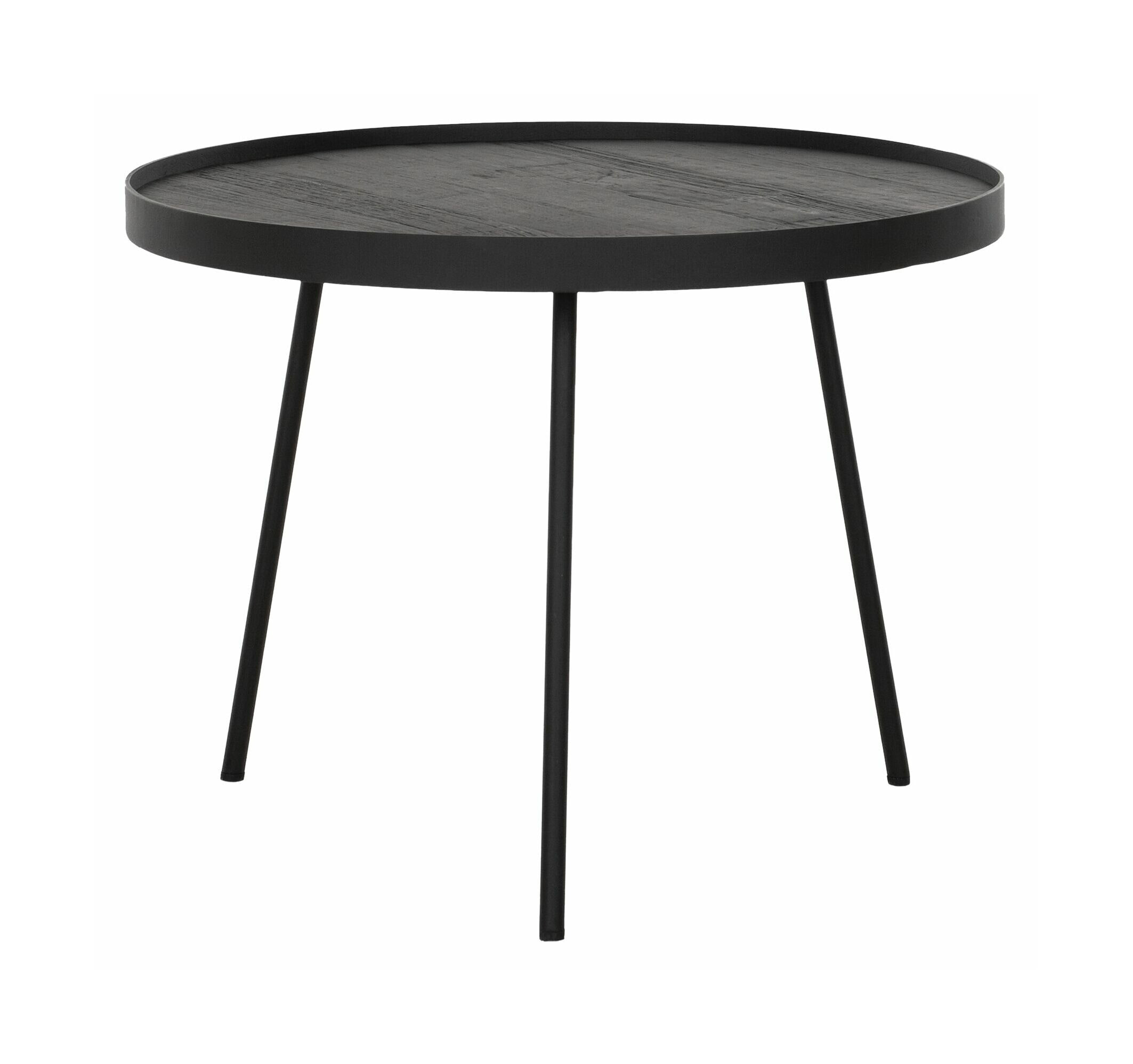 DTP Home Salontafel 'Saturnus' Teakhout, 50cm, kleur Zwart