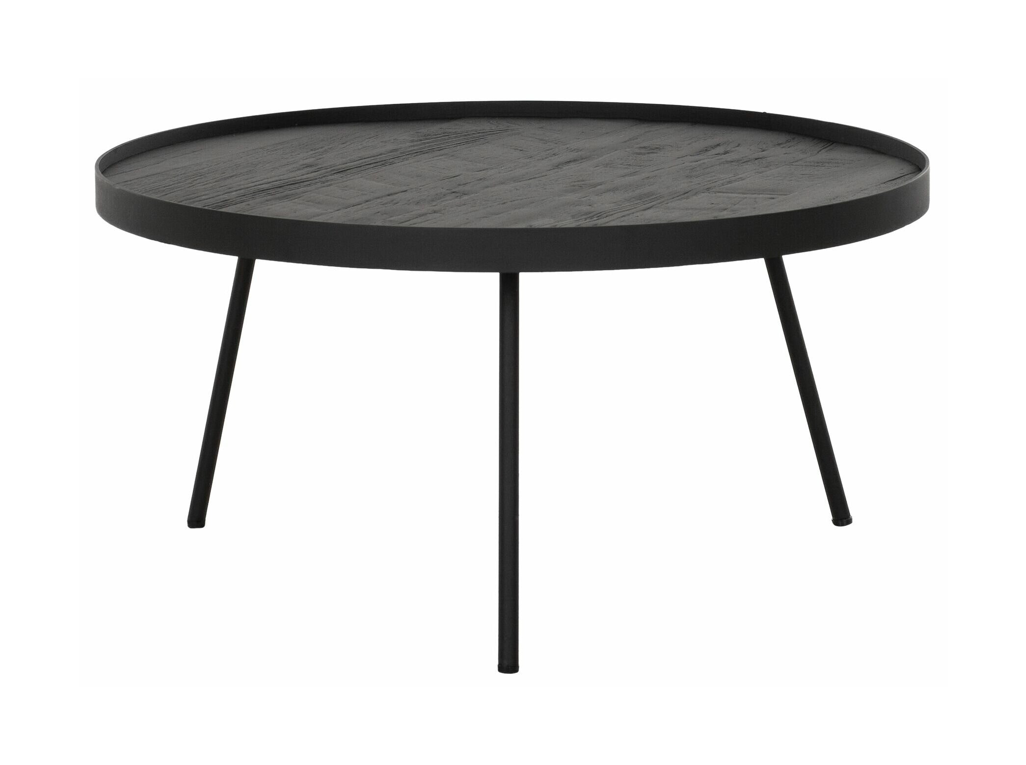 DTP Home Salontafel 'Saturnus' Teakhout, 60cm, kleur Zwart