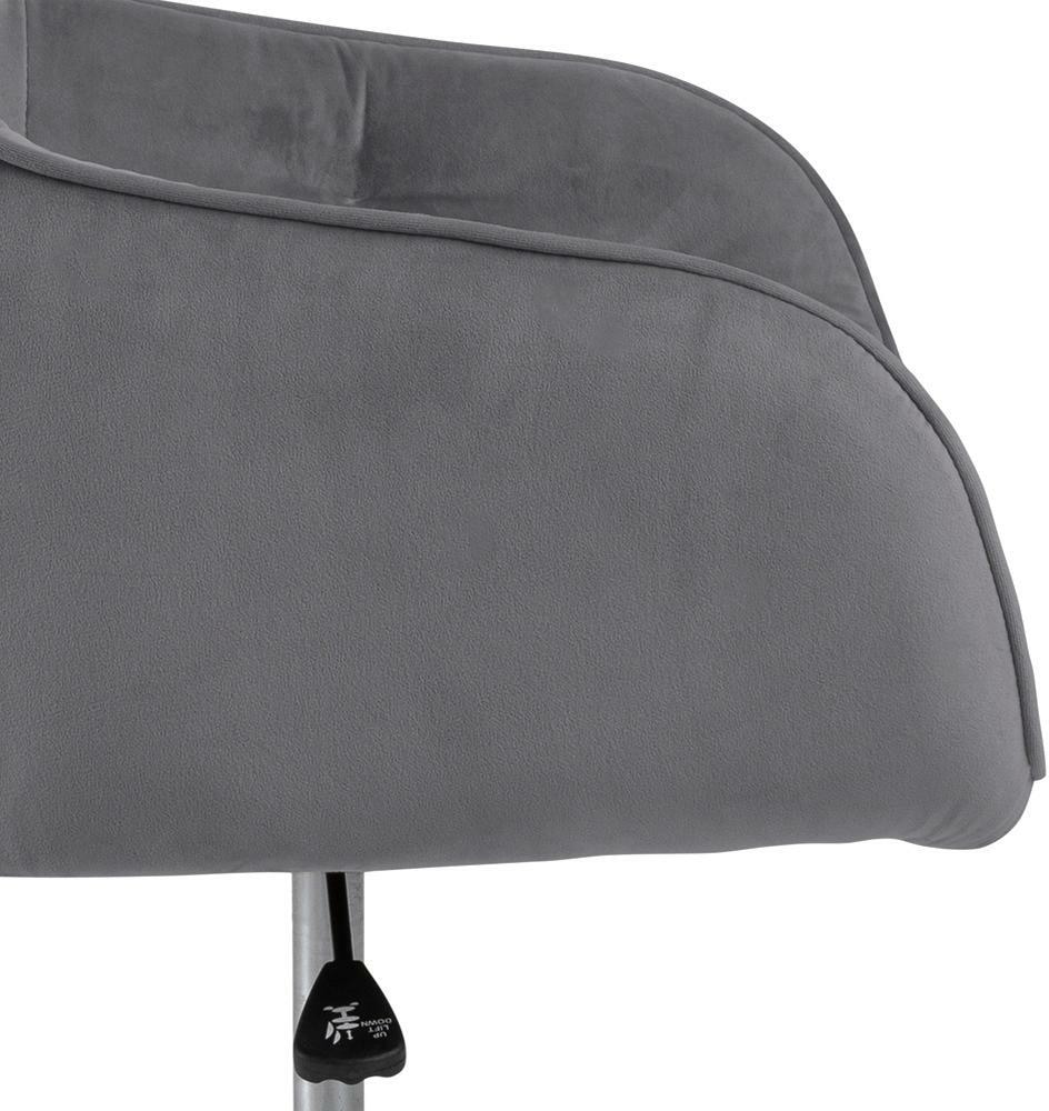 Bendt Bureaustoel 'Loren' Velvet, kleur Dark Grey