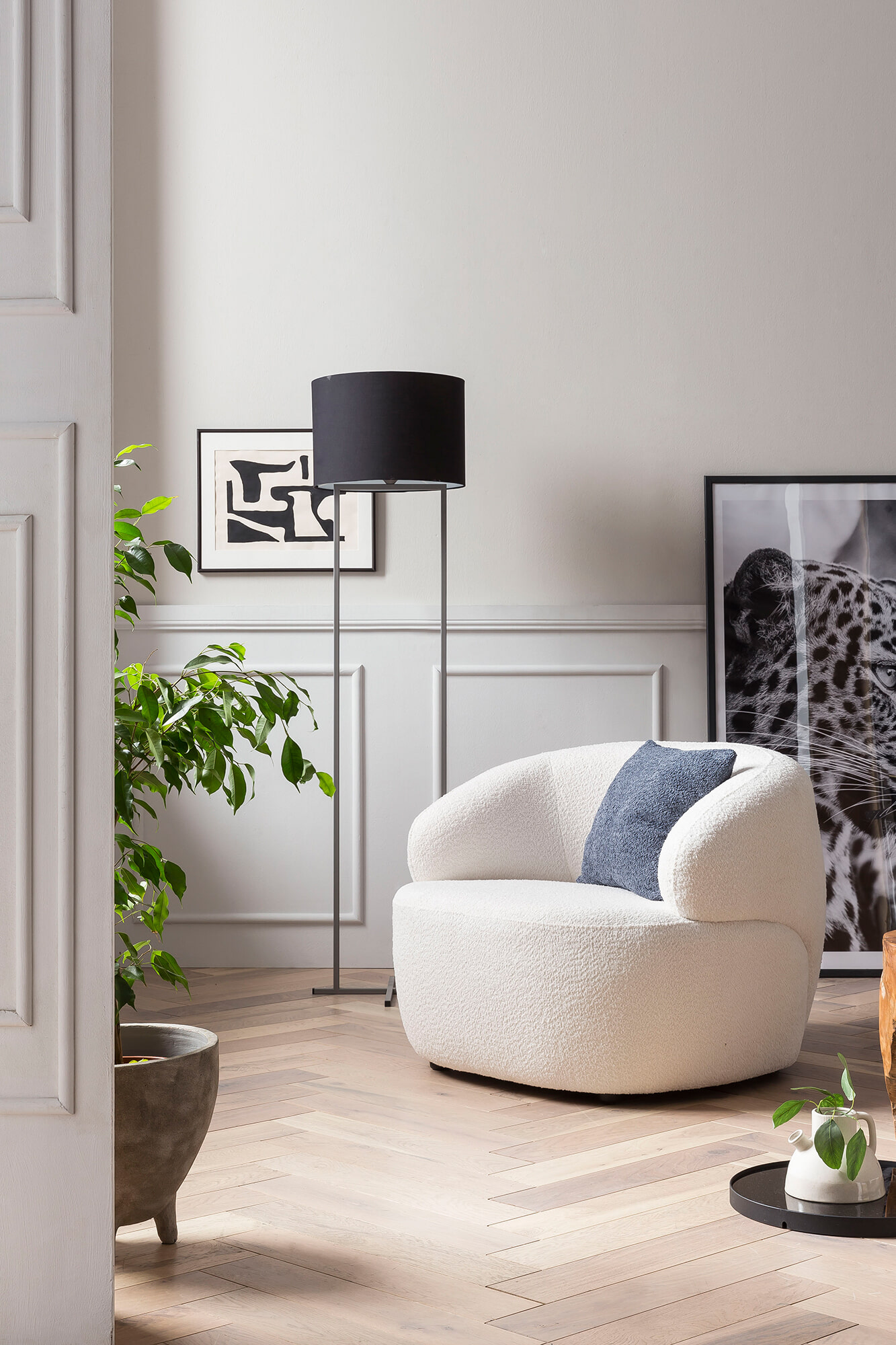 Artistiq Living Fauteuil 'Rayfield' Bouclé