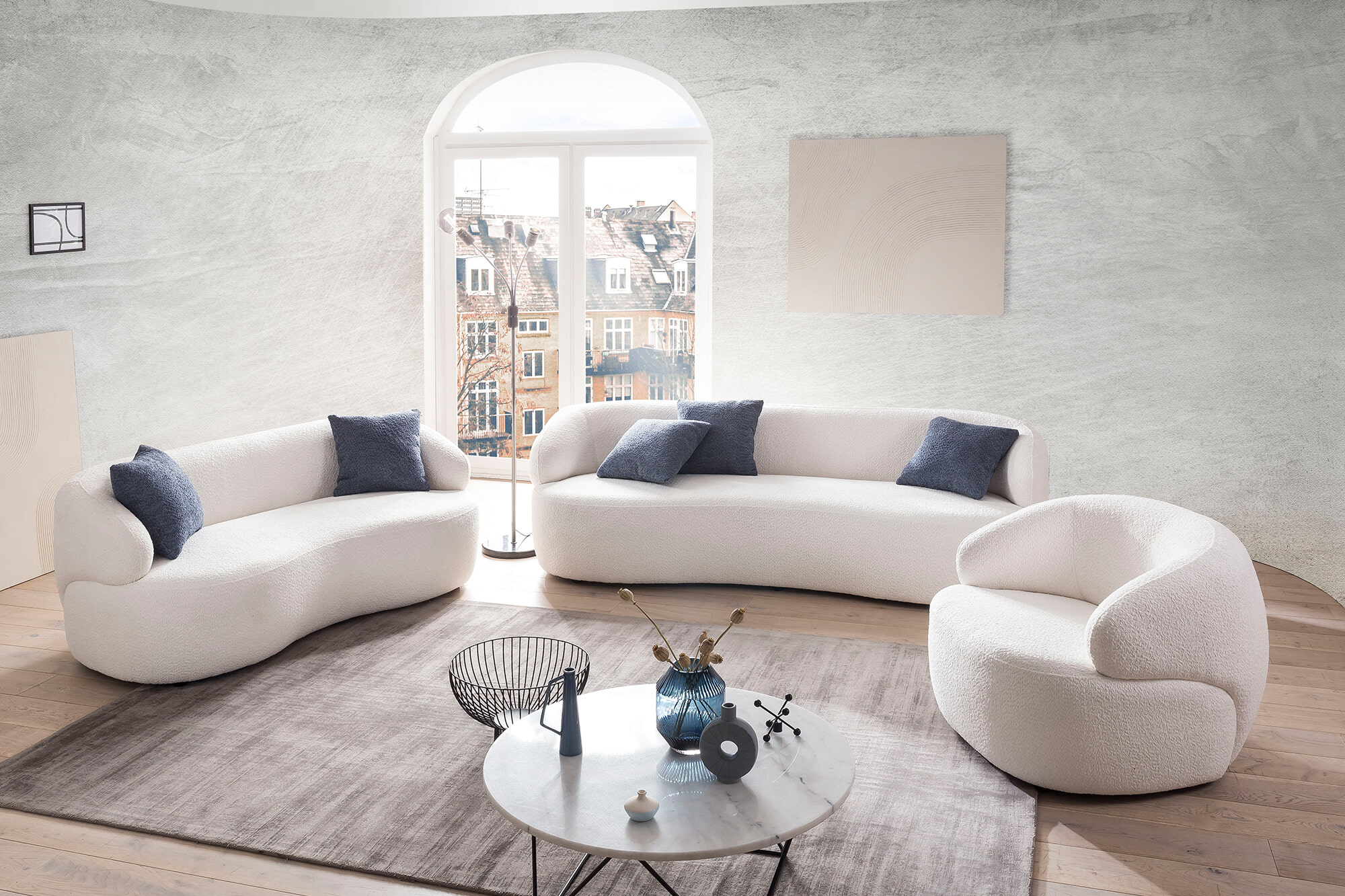 Artistiq Living Fauteuil 'Rayfield' Bouclé