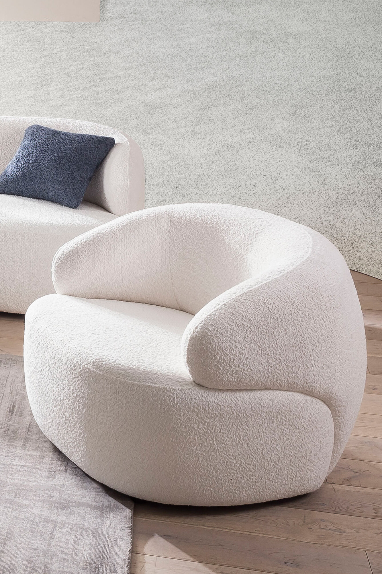 Artistiq Living Fauteuil 'Rayfield' Bouclé