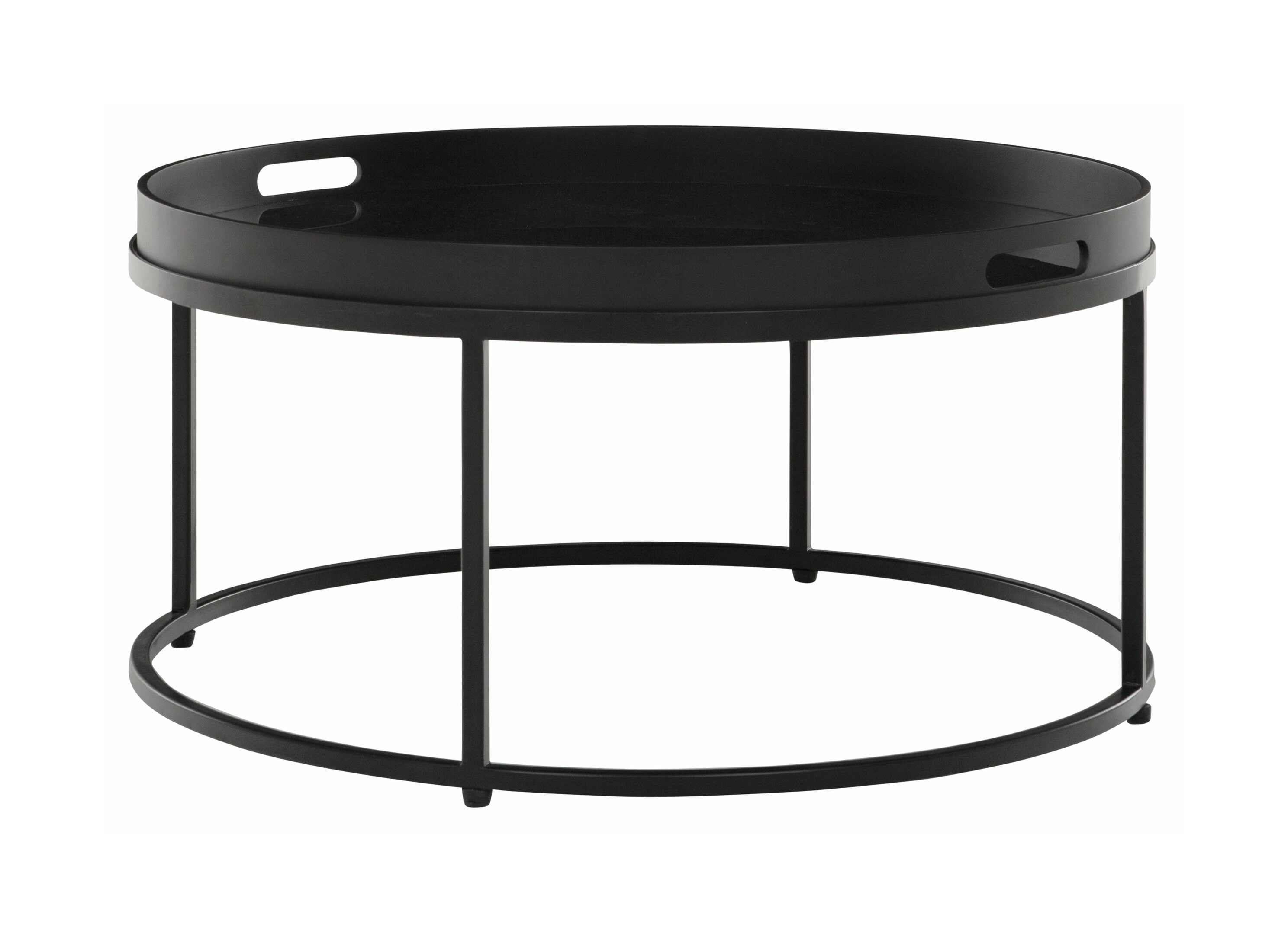 MUST Living Salontafel 'Golden Fiber' 75cm, kleur Zwart