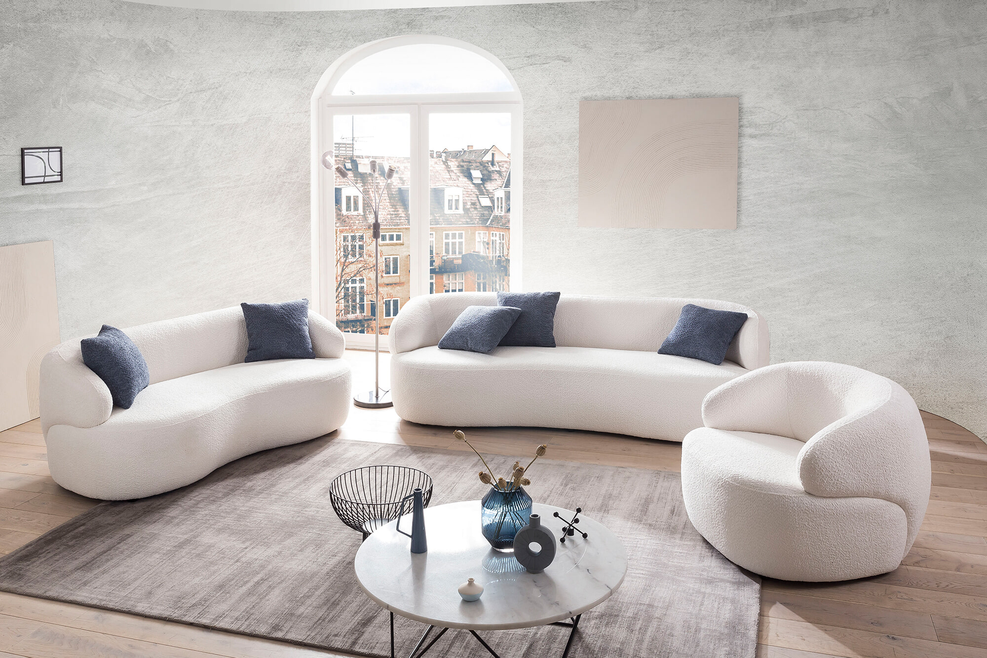 Artistiq Living 3-zitsbank 'Rayfield' Bouclé