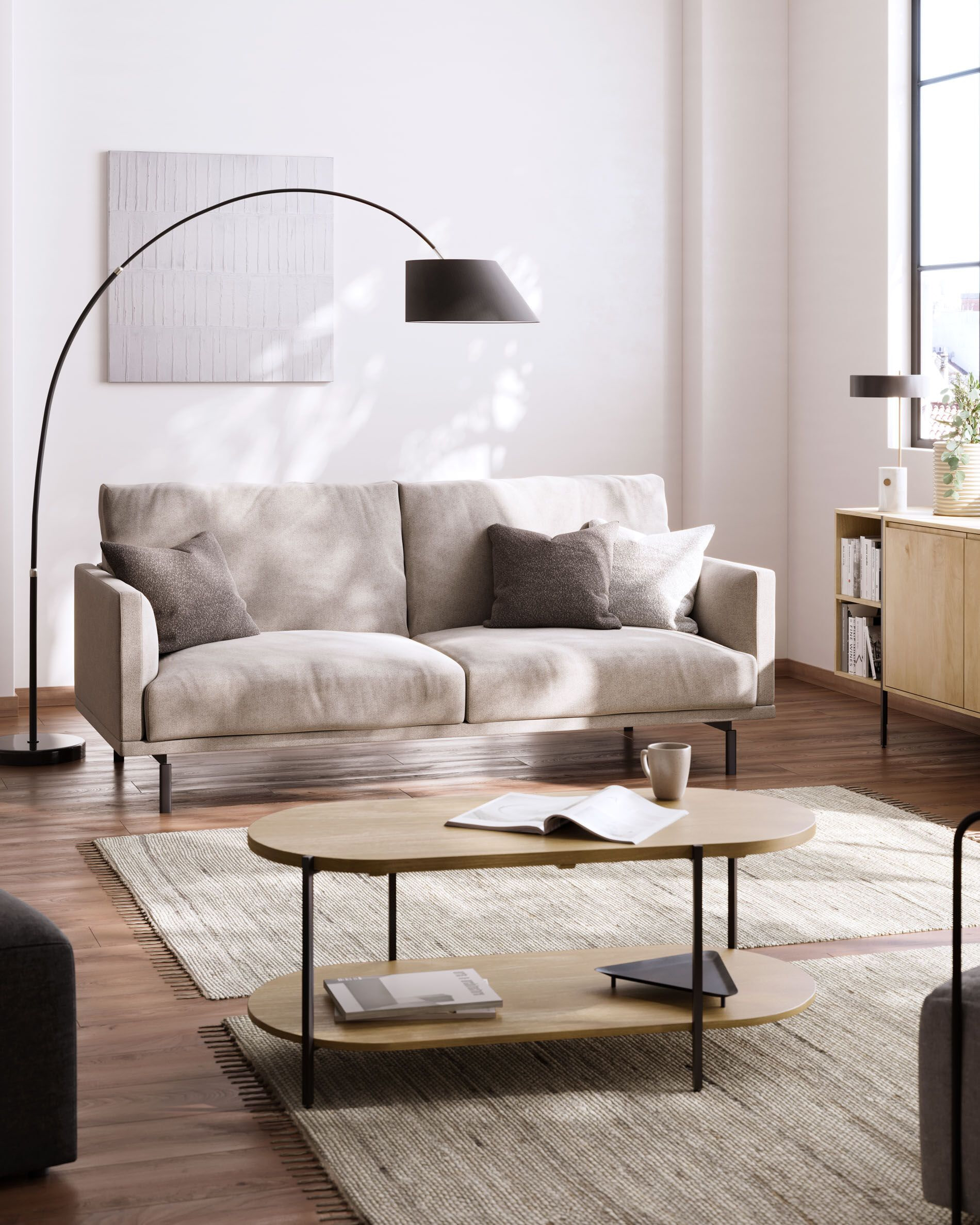 Kave Home 3-zits Bank 'Galene' 174cm, kleur Beige