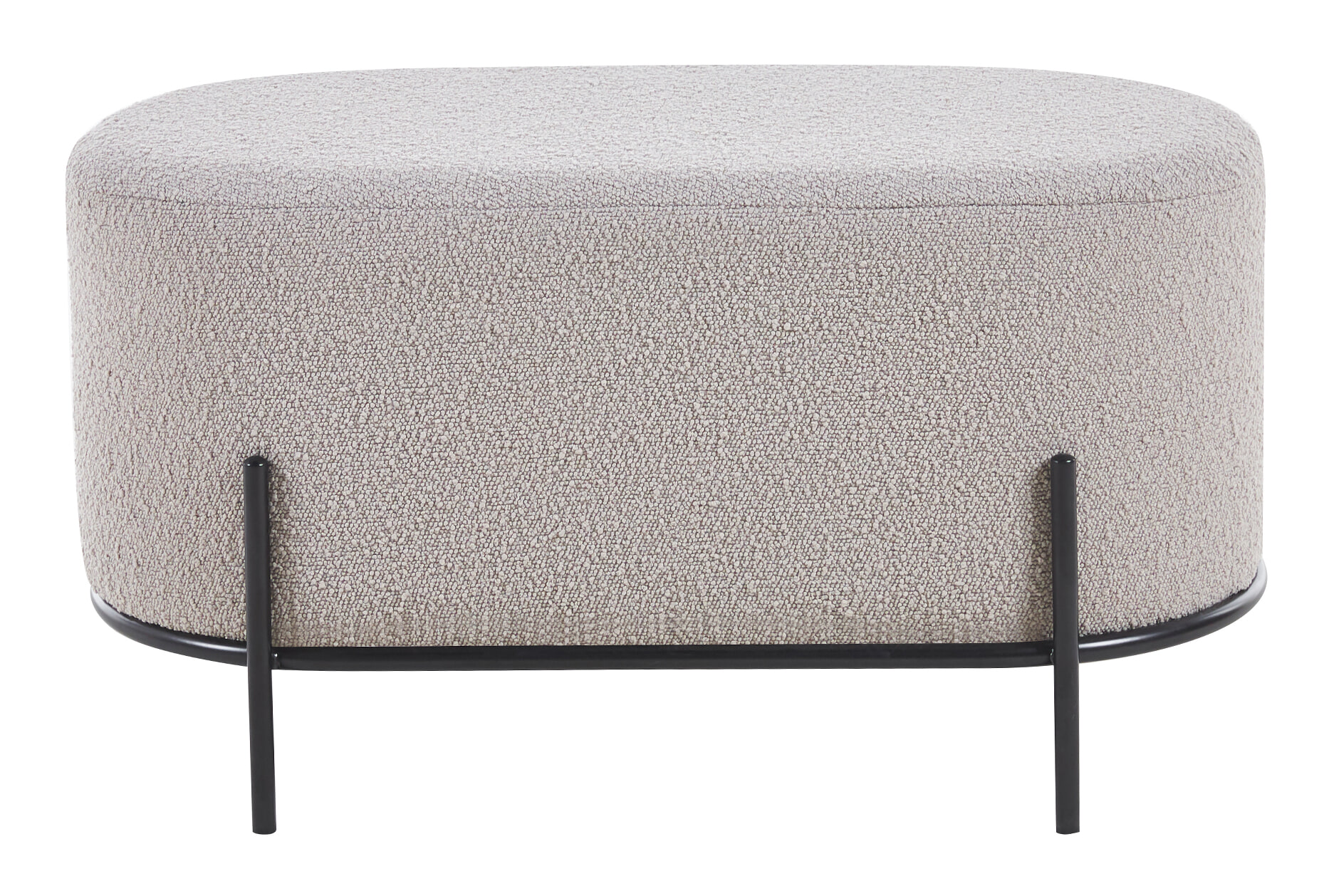 Artistiq Poef 'Imberly' 80 x 40cm, bouclé, kleur taupe