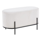 Artistiq Poef 'Nimisha' 80 x 40cm, kleur beige