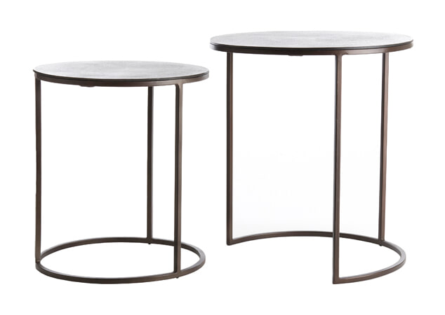 Light & Living Bijzettafel 'Talca' Set van 2 stuks, kleur Donkerbruin