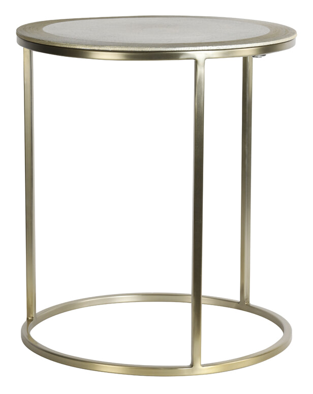 Light & Living Bijzettafel 'Talca' Set van 2 stuks, 40/50cm, kleur Lichtgoud