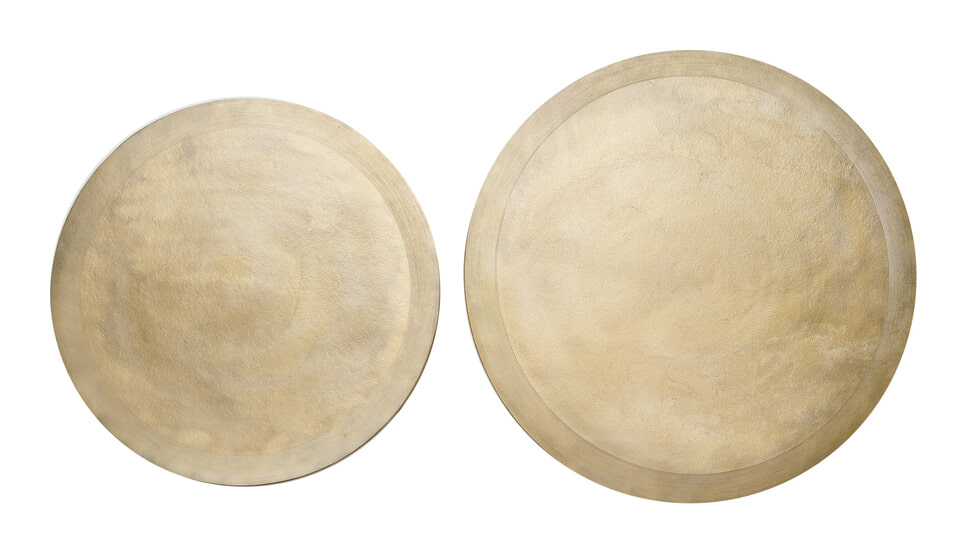 Light & Living Salontafel 'Talca' Set van 2 stuks, 65/75cm, kleur Lichtgoud