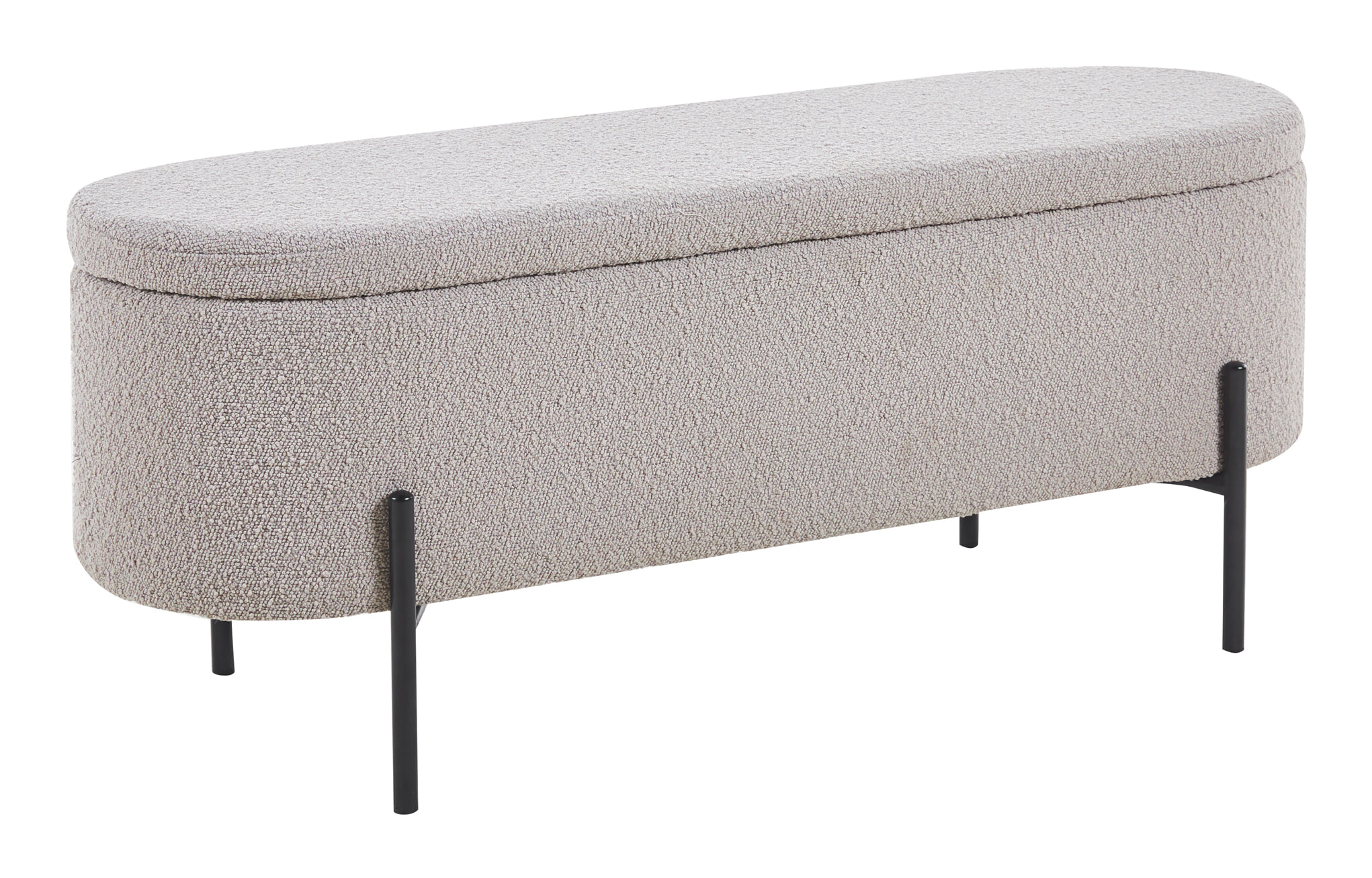 Artistiq bankje 'Clent' 110cm, Bouclé, kleur taupe