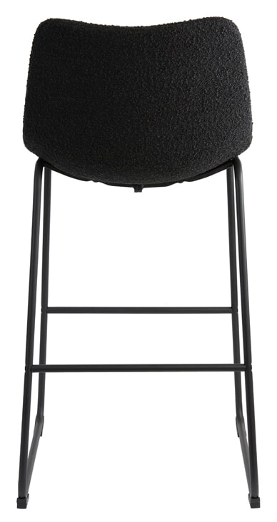 Light & Living Barkruk 'Jeddo' Bouclé, kleur Zwart (zithoogte 72cm)