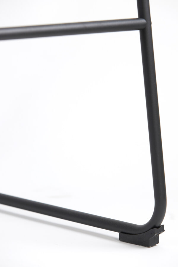 Light & Living Barkruk 'Jeddo' Bouclé, kleur Zwart (zithoogte 72cm)