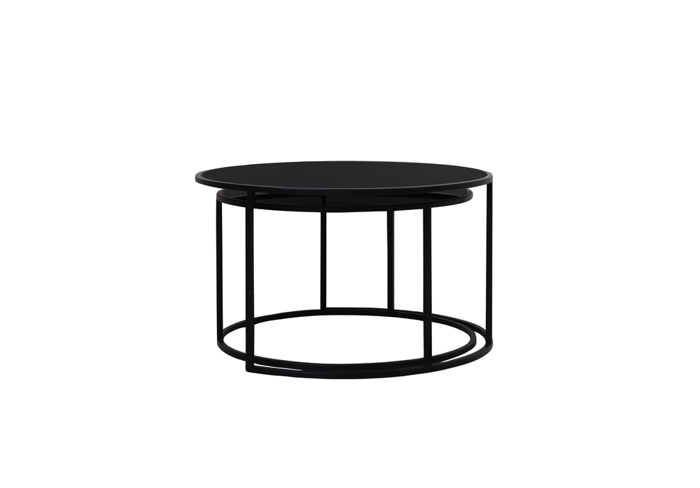 Light & Living Salontafel 'Duarte' Set van 2 stuks, kleur Mat Zwart
