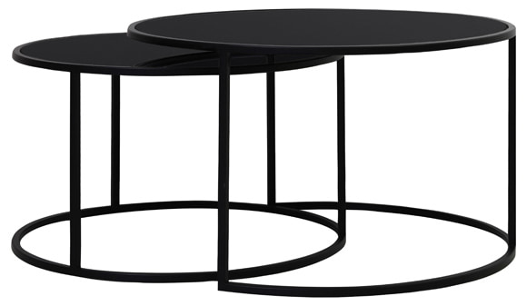 Light & Living Salontafel 'Duarte' Set van 2 stuks, kleur Mat Zwart