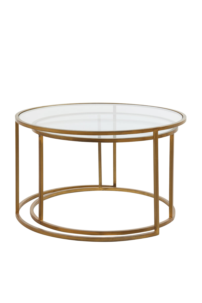 Light & Living Salontafel 'Duarte' Set van 2 stuks, kleur Goud